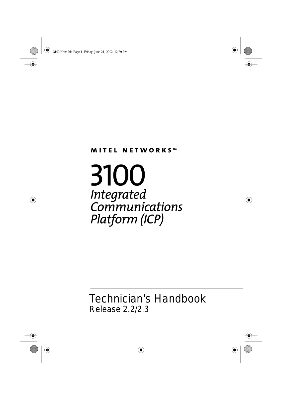 Mitel 3100 ICP Service Manual