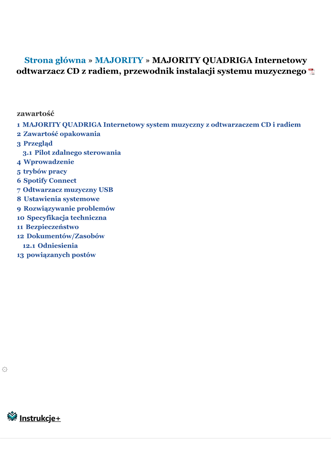 MAJORITY Quadriga User guide - ManualMachine.com