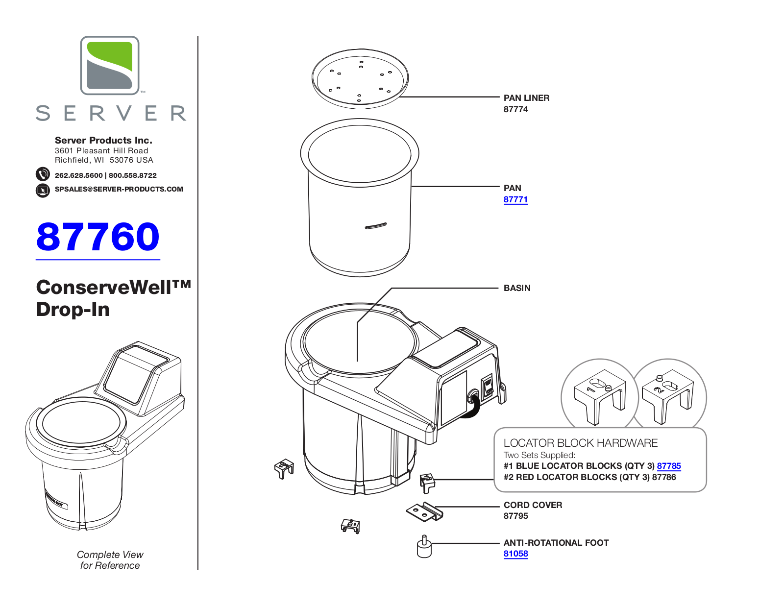 Server 87760 Parts List