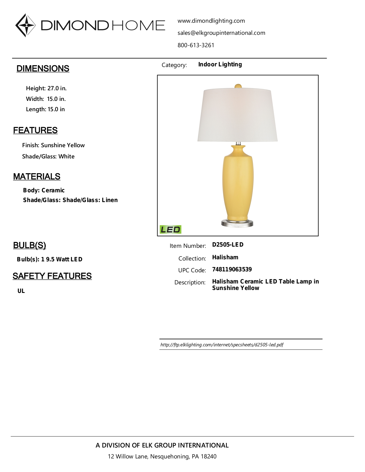 ELK Home D2505LED User Manual