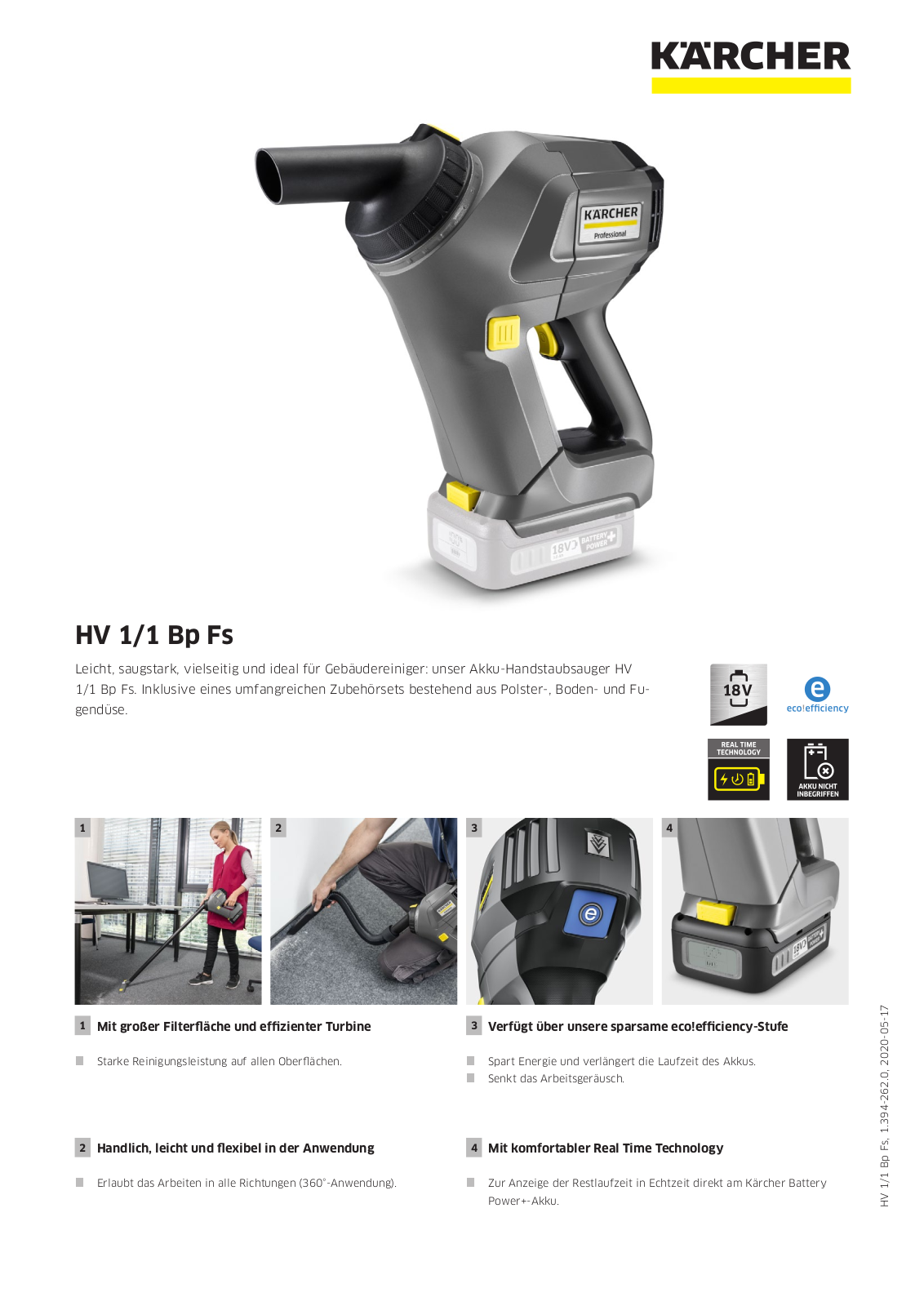 Kärcher HV 1-1 Bp Fs User Manual