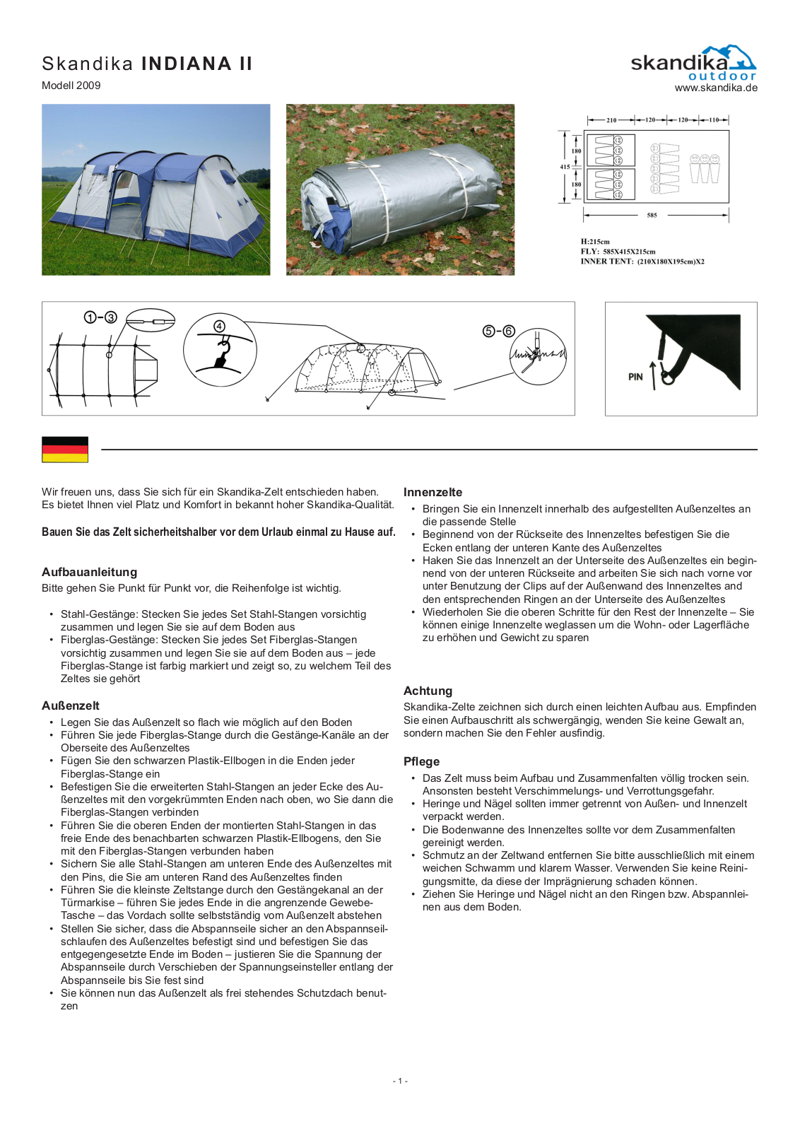 Skandika Indiana II User Manual