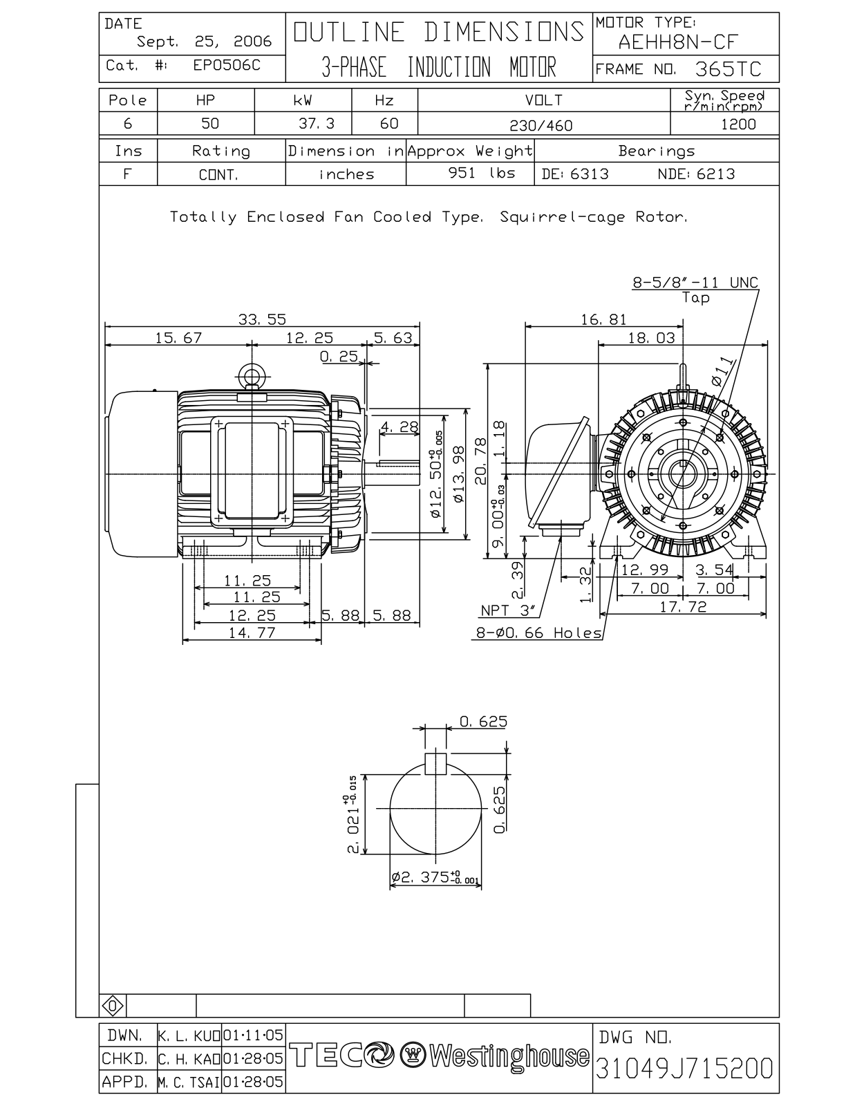 Teco EP0506C Reference Drawing