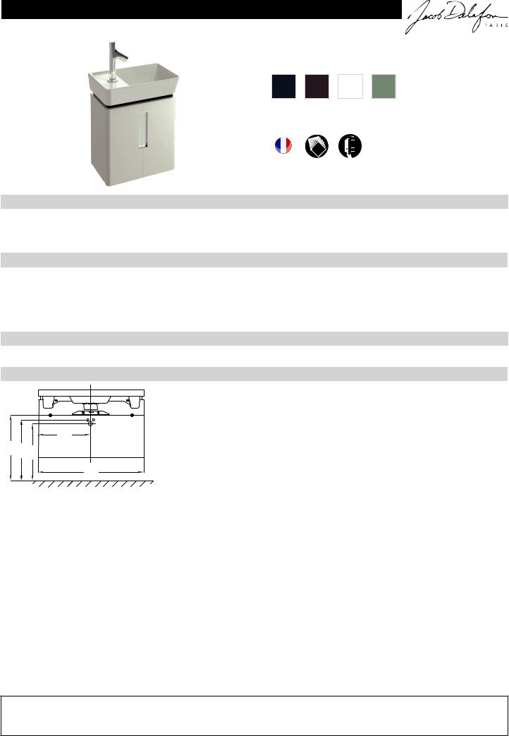 Jacob Delafon REVE EB1138-442, REVE EB1138-G80, REVE EB1138-G1C, REVE EB1138-G95 Datasheet