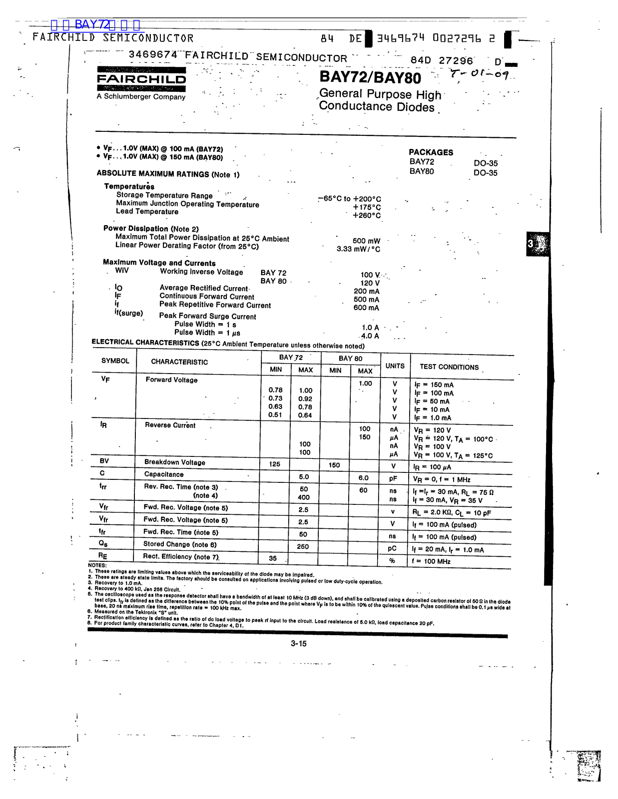 Fairchild BAY72, BAY80 service manual