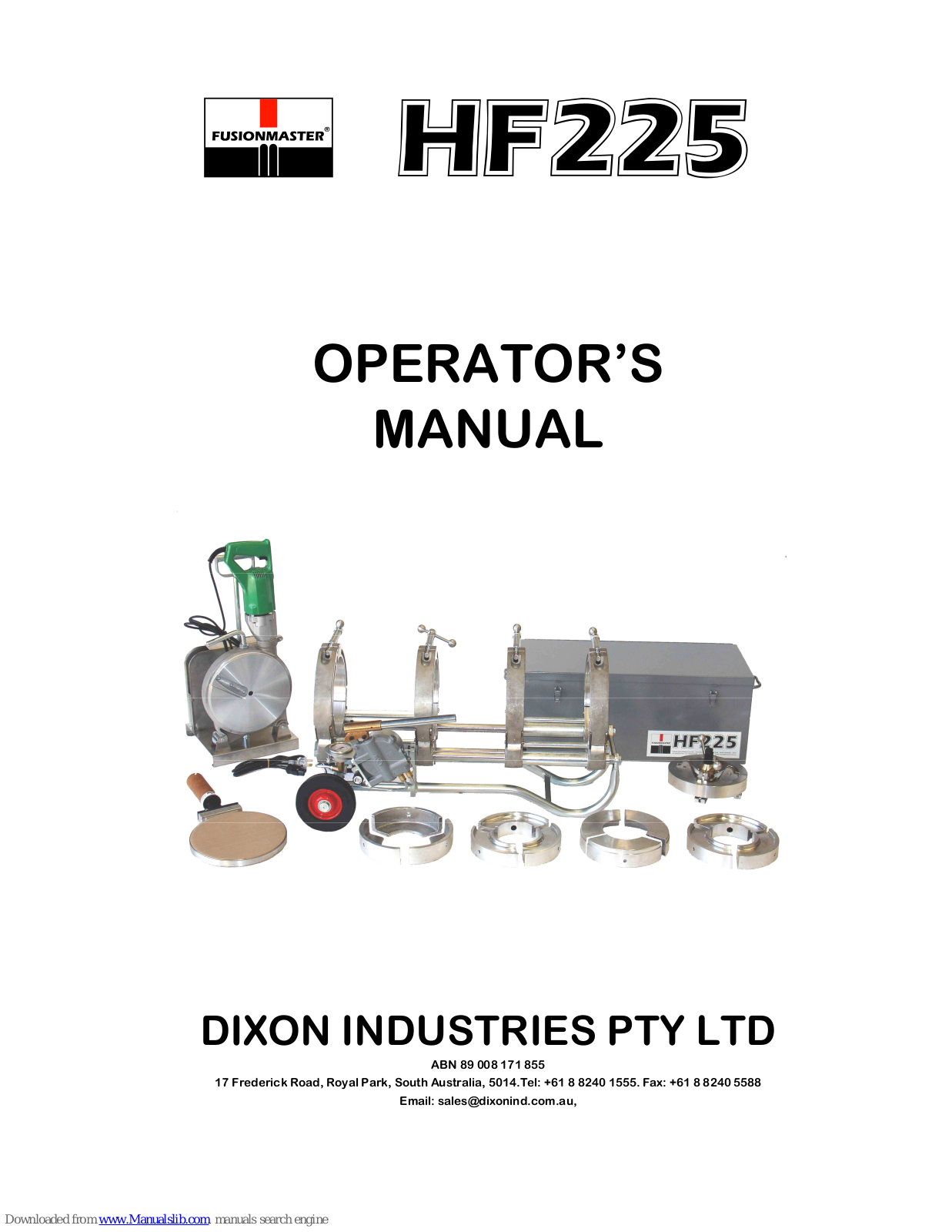 Dixon HF225 Operator's Manual