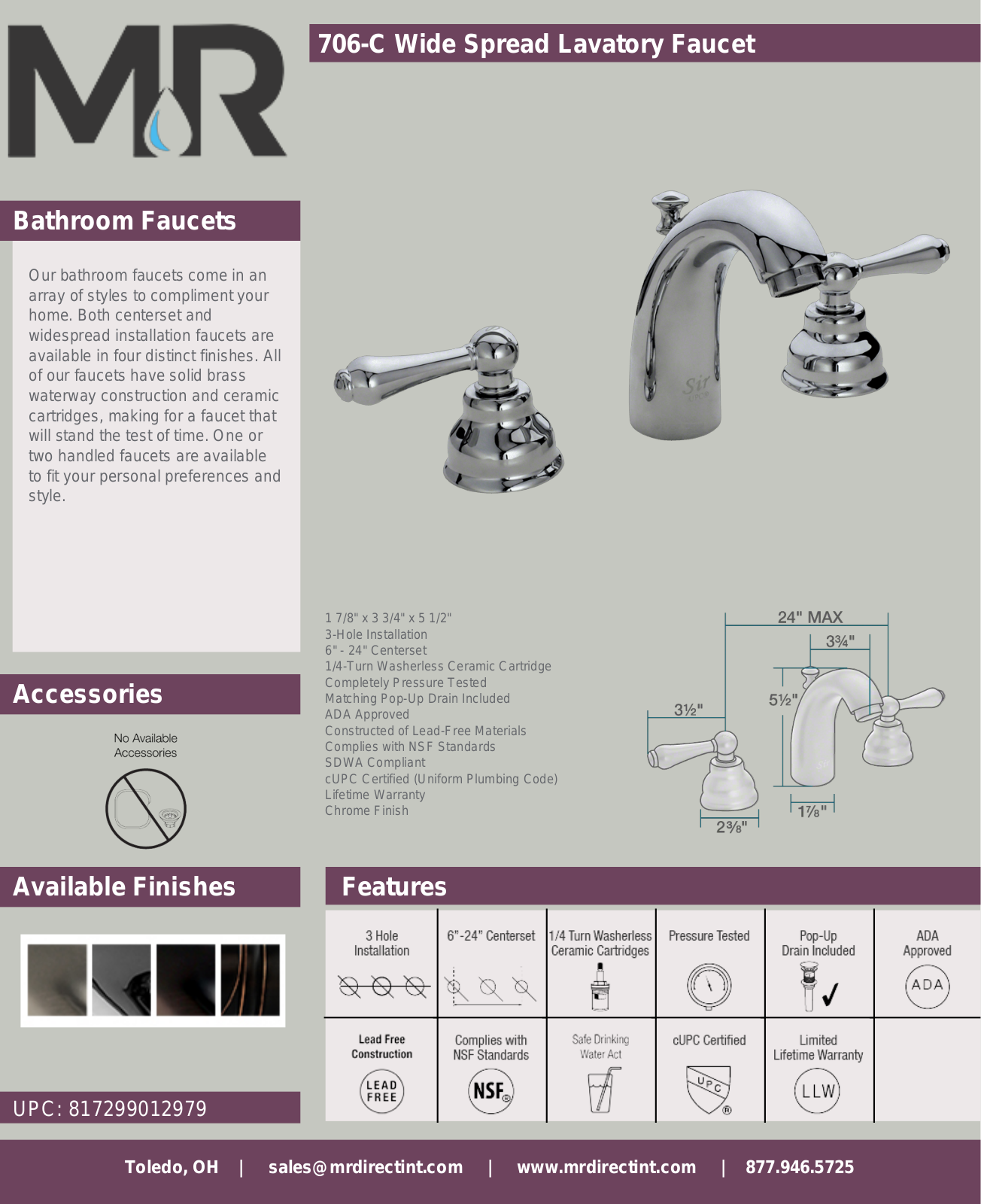 MR Direct MRDR2086 Specifications - ManualMachine.com