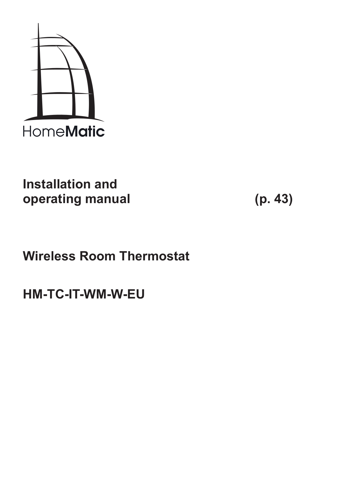 Homematic HM-TC-IT-WM-W-EU Operating Manual