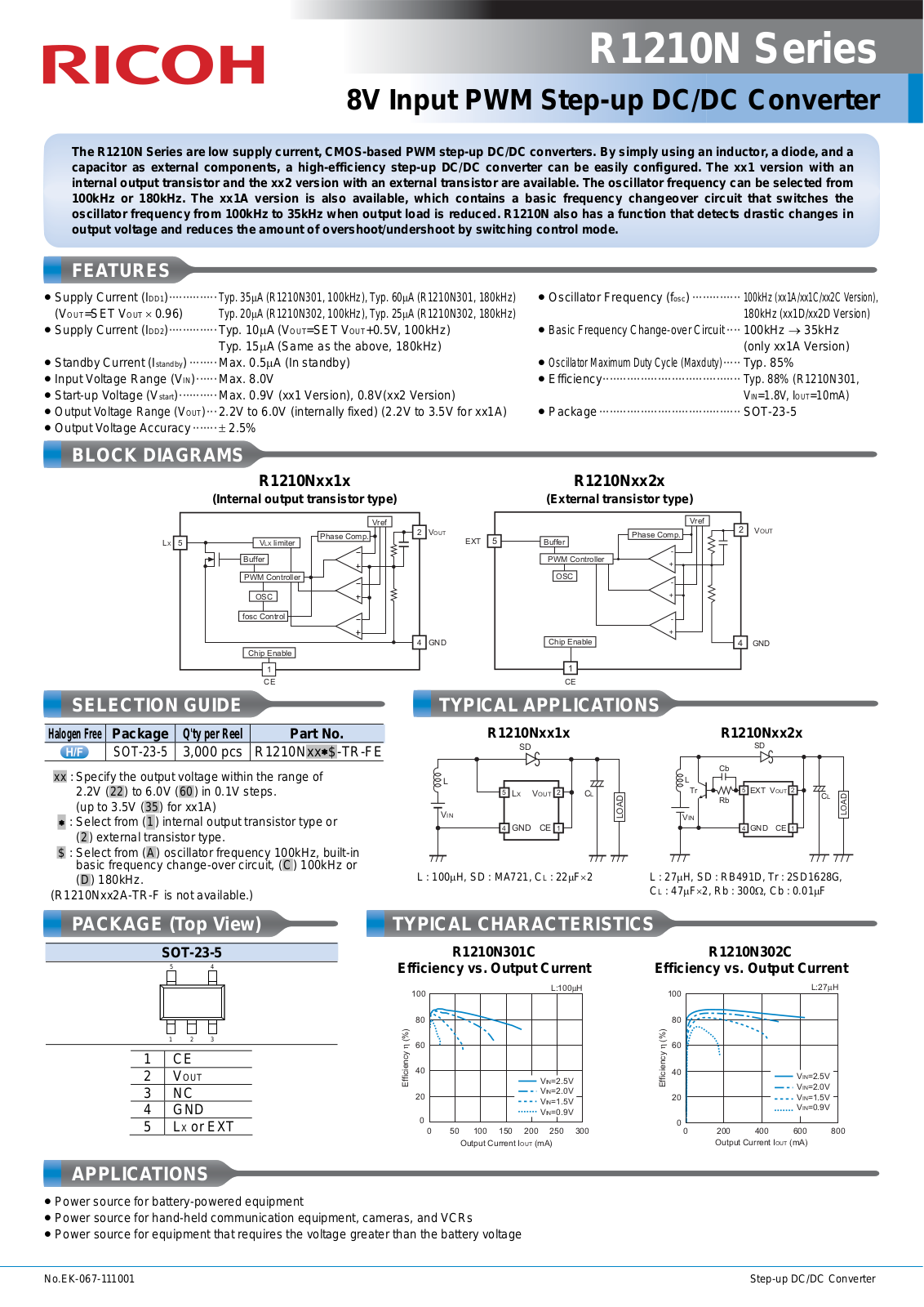 RICOH R1210N Technical data