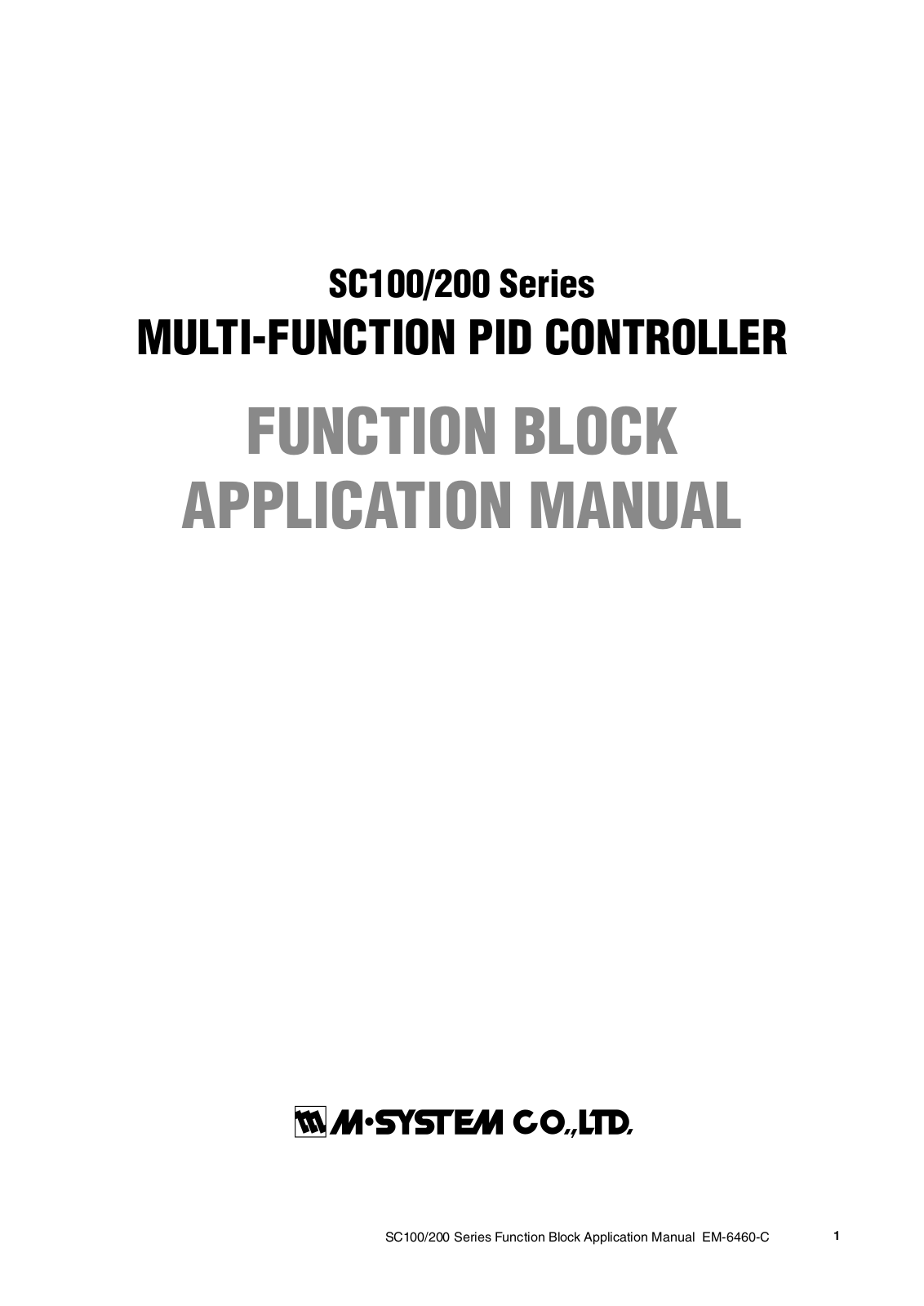 M-system SC100, SC200 Applications Manual