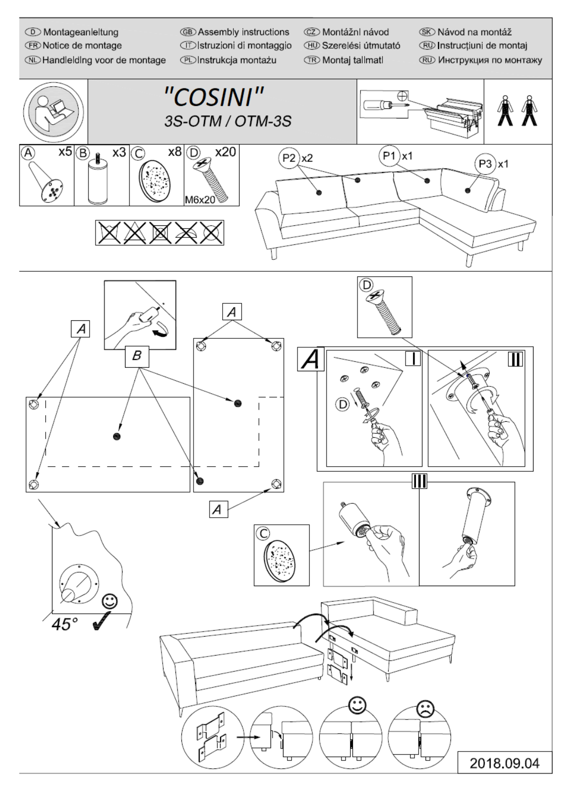 Guido Maria Kretschmer Cosini Assembly instructions