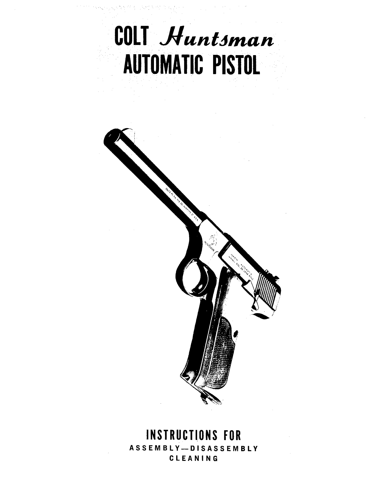 colt huntsman automatic pistol User Guide