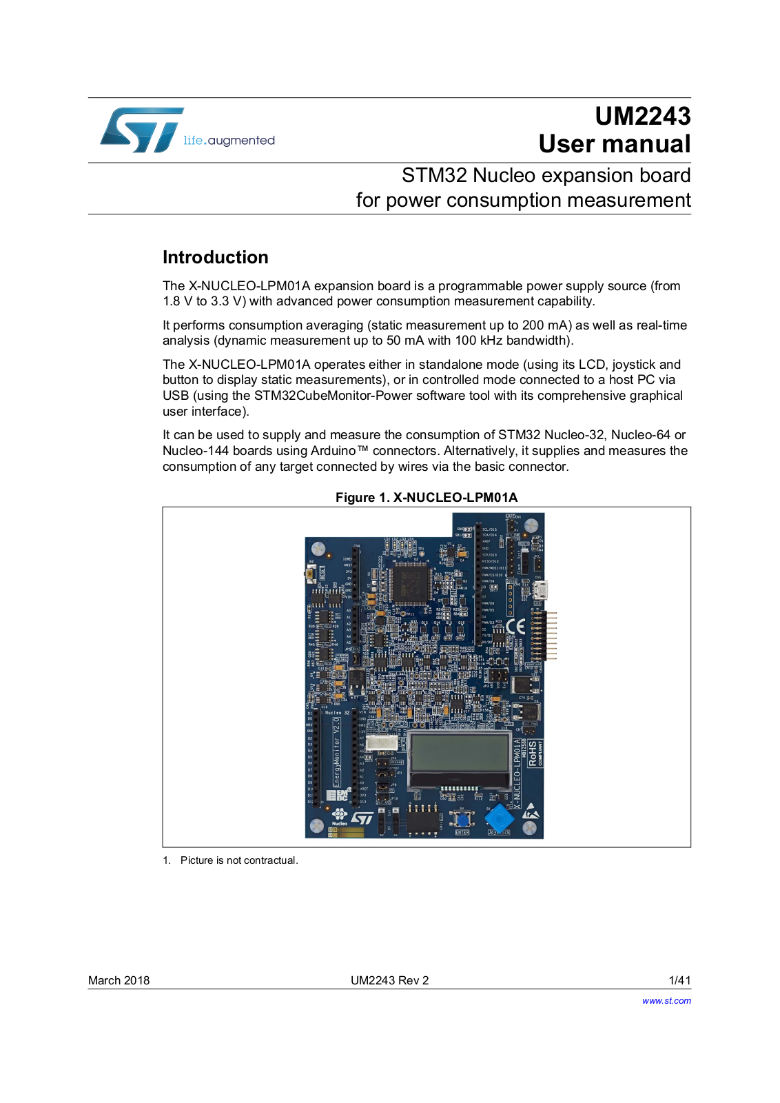 ST X-NUCLEO-LPM01A User Manual