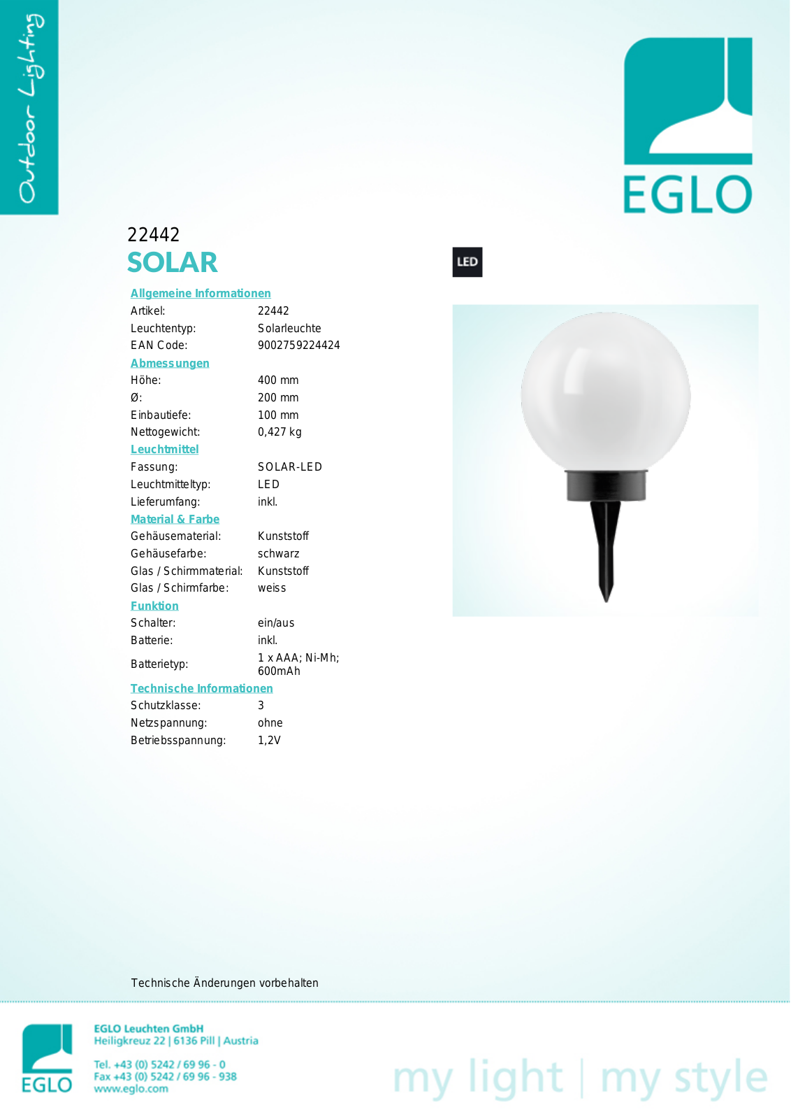 Eglo 22442 User Manual