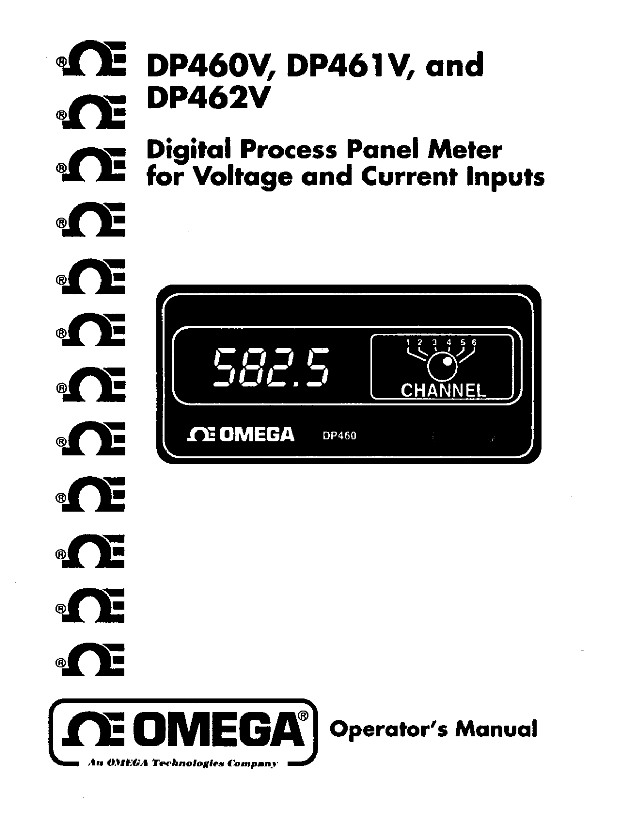 Omega Products DP460V Installation  Manual