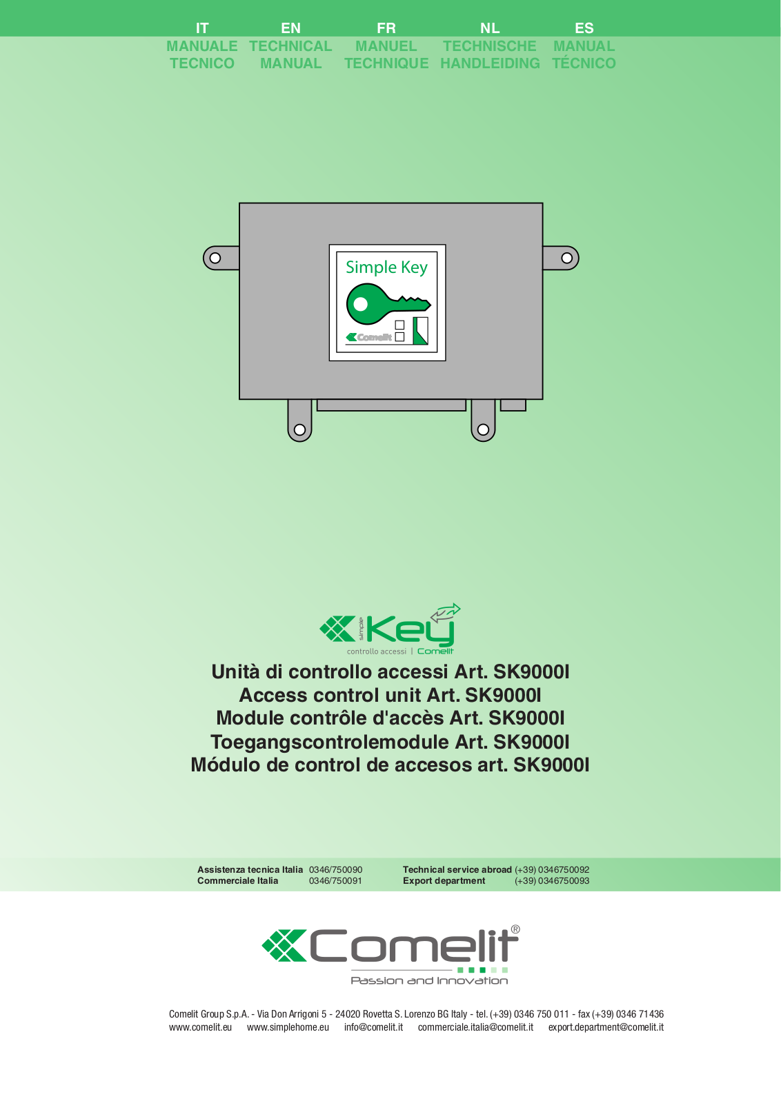 Comelit SK9000i User Manual