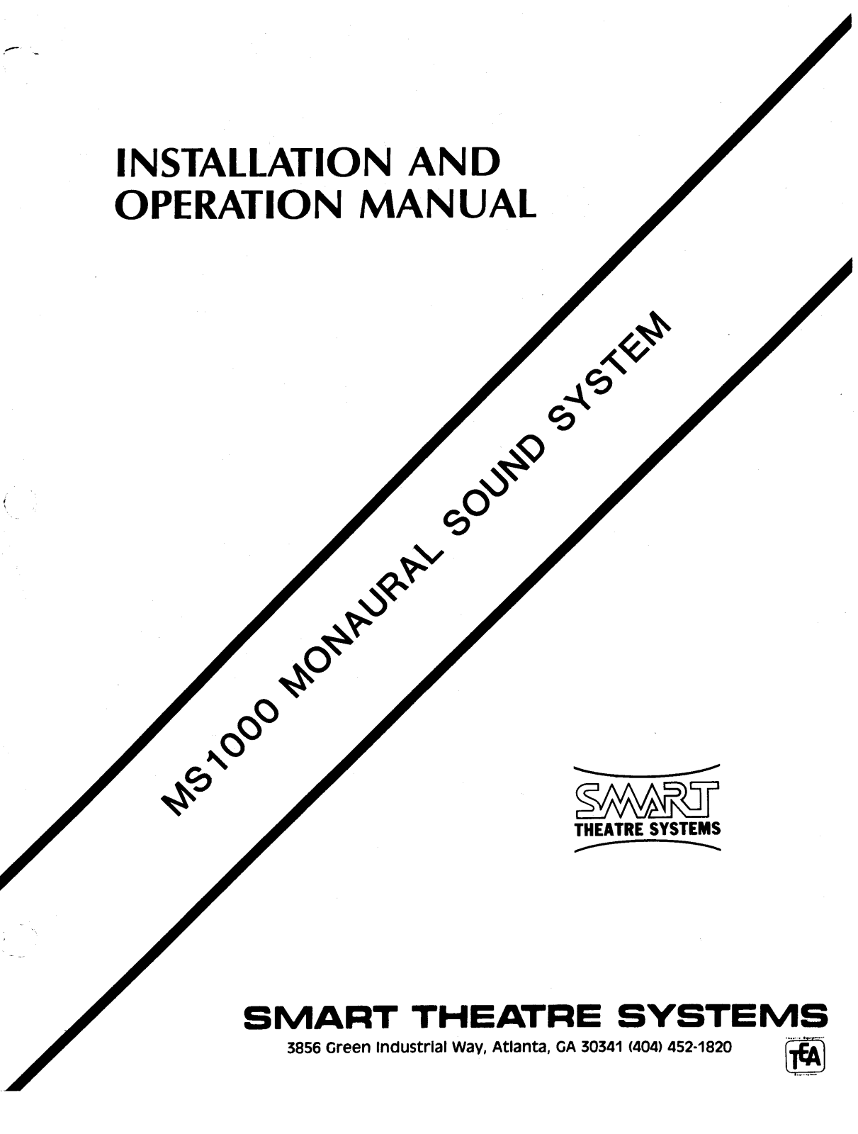 Smart MS1000 OPERATION MANUAL