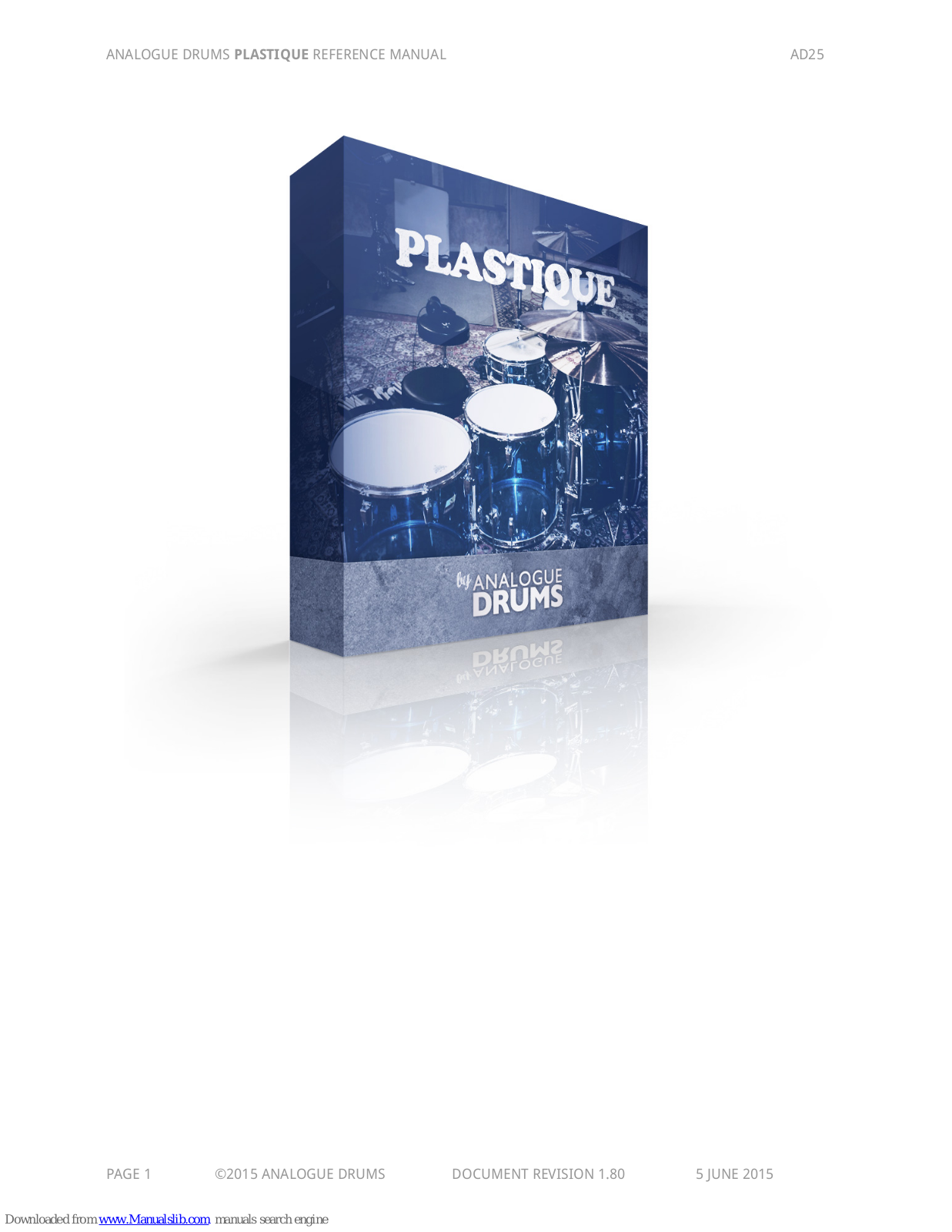 PLASTIQUE AD25 Reference Manual - ManualMachine.com