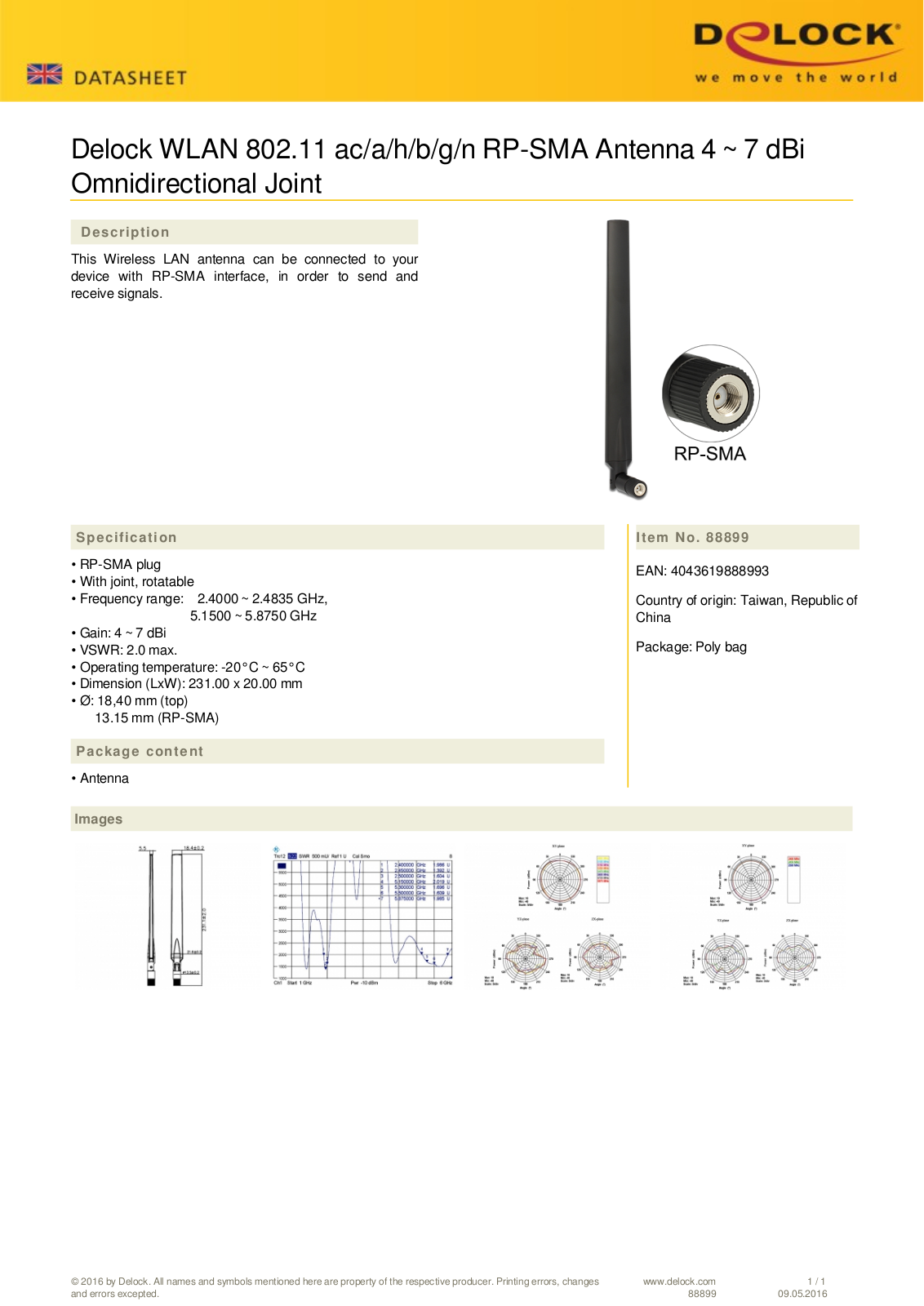 DELOCK 88899 Datasheet - ManualMachine.com