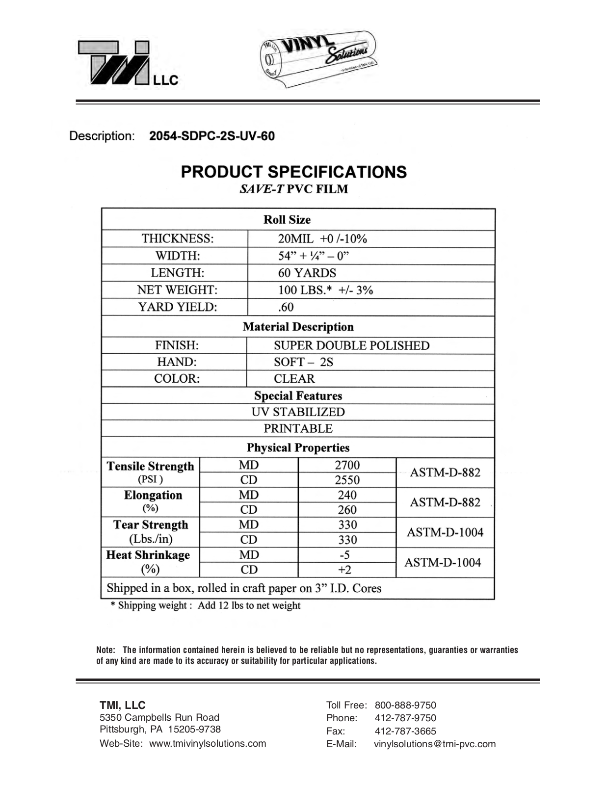 Tmi 2054-SDPC-2S-UV-60 User Manual