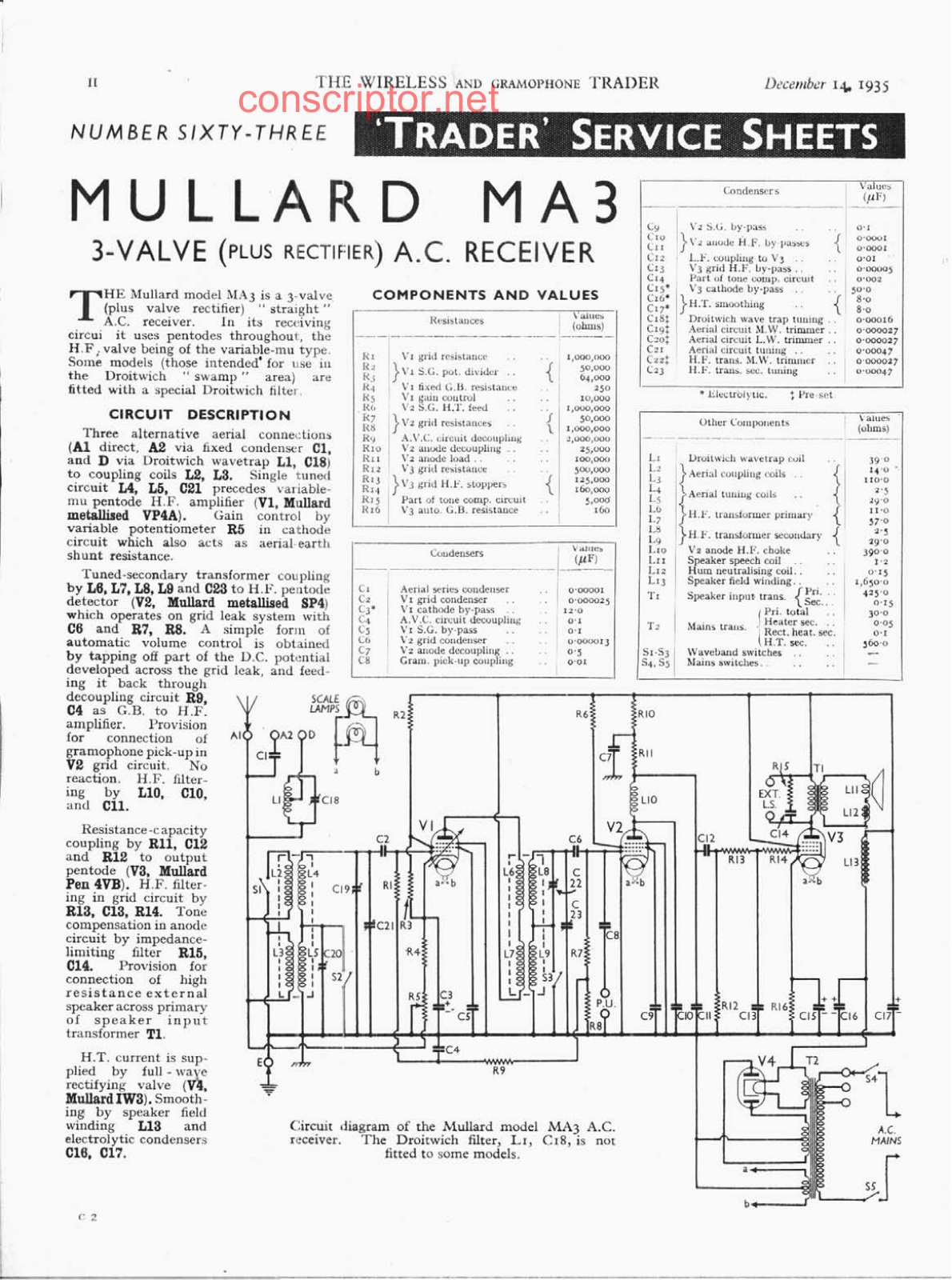 MULLARD MA3 Service manual