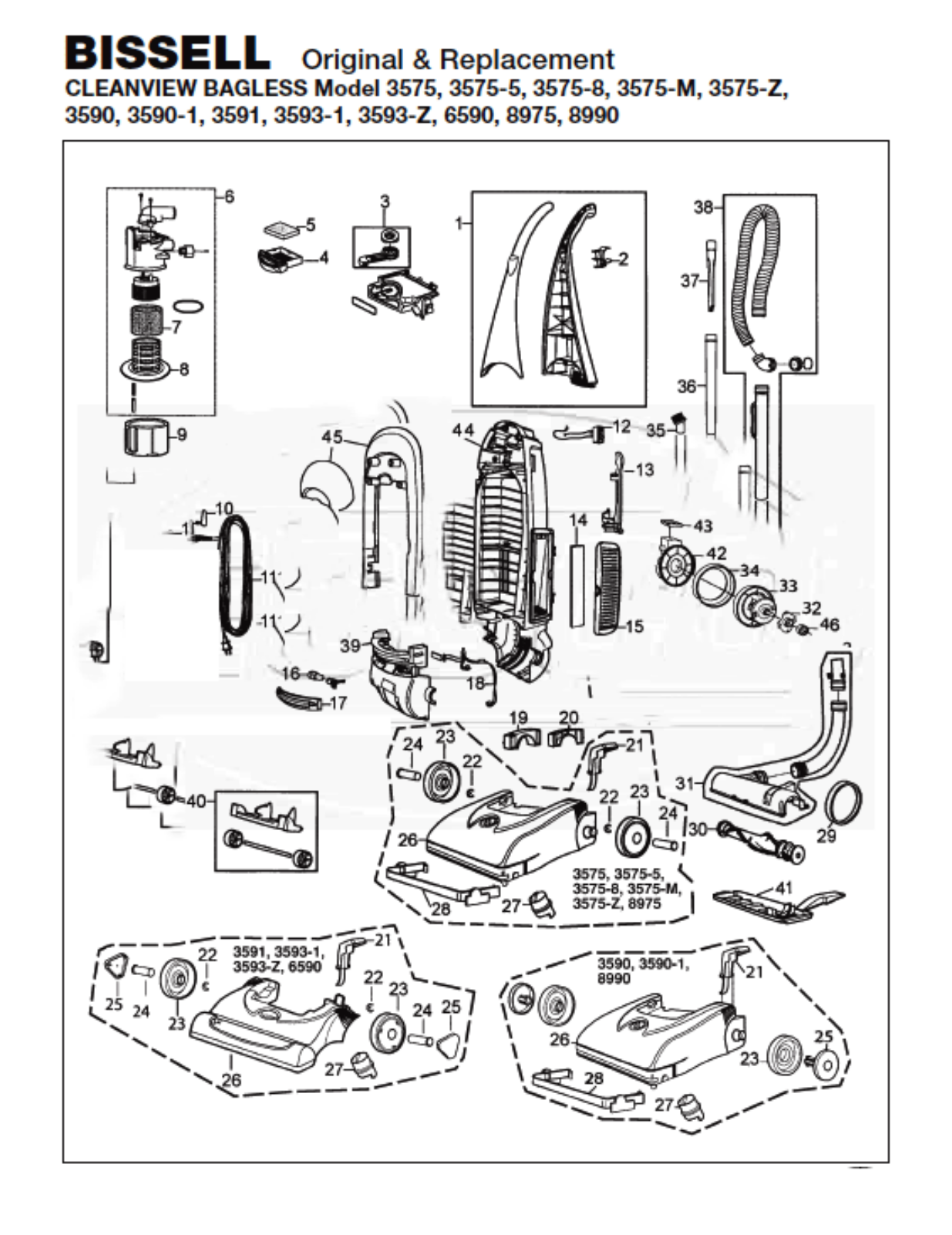 Bissell 3575, 3575-5, 3575-8, 3575-m, 3575-z Owner's Manual