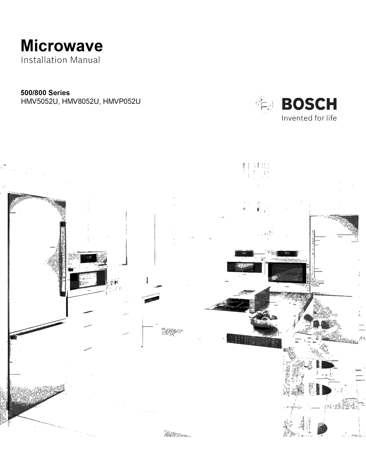 Bosch HMV8052U/02, HMV8052U/01, HMV5052U/02, HMV5052U/01 Installation Guide
