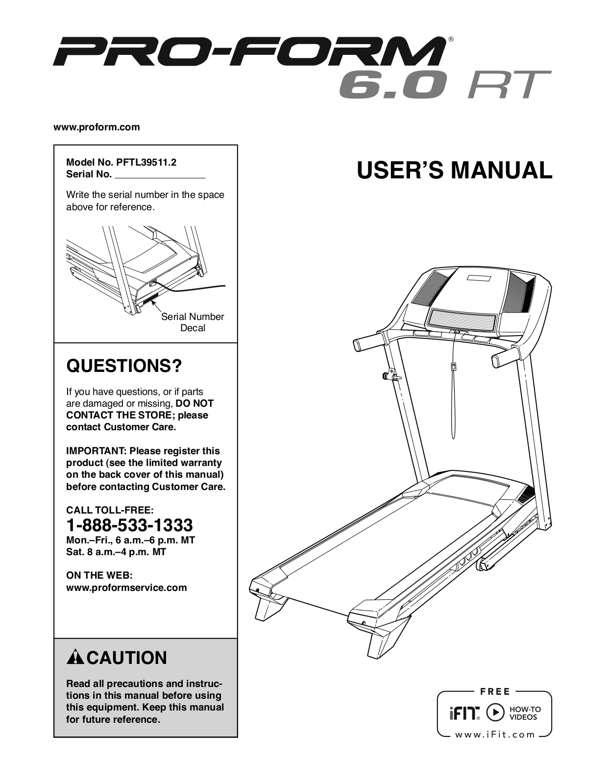 ProForm PFTL395112 User Manual