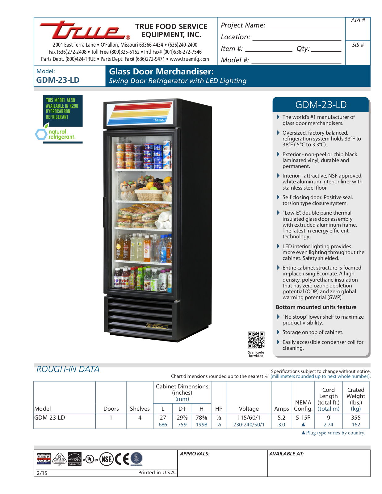 True GDM-23-LD User Manual