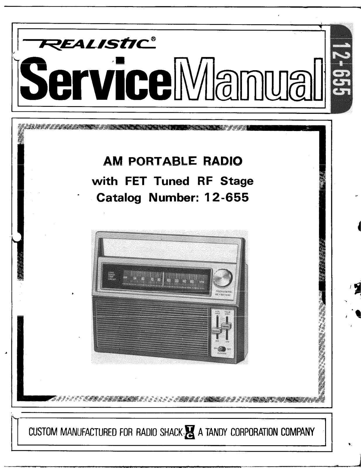 Realistic   RadioShack 12-655 Service Manual