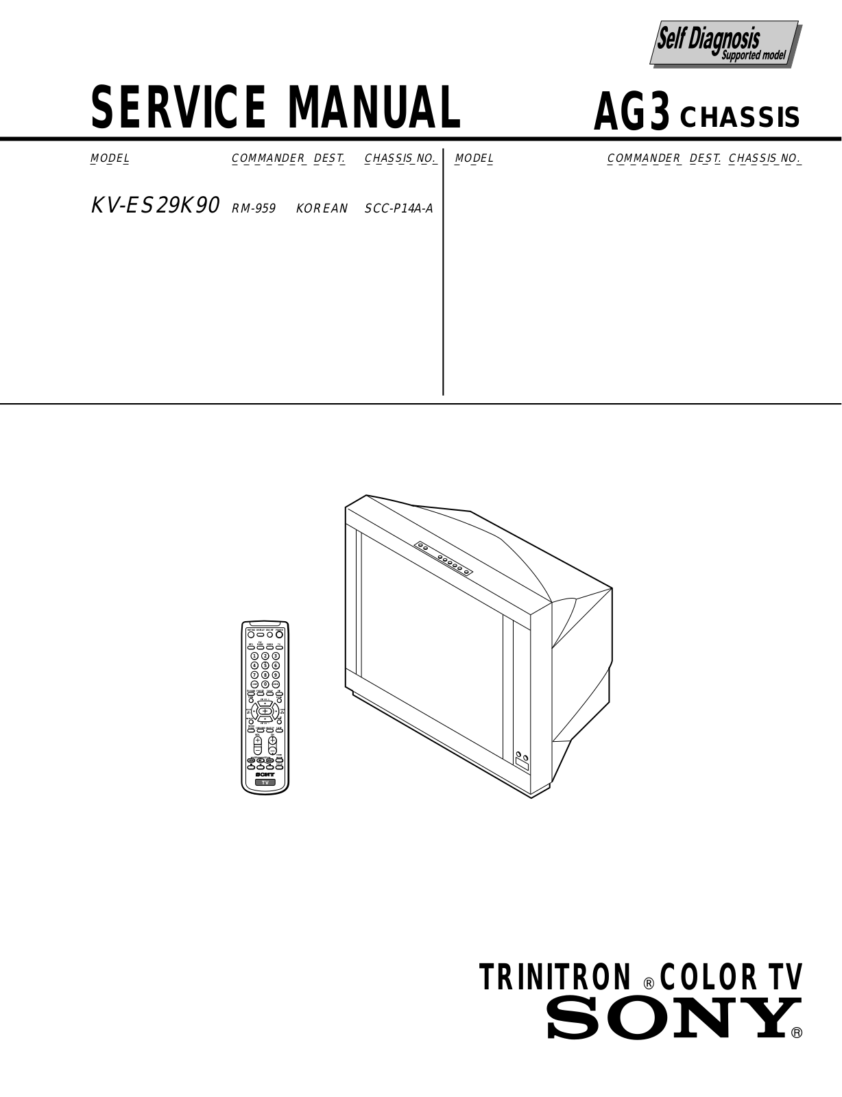 Sony KV-ES29K90 Service manual