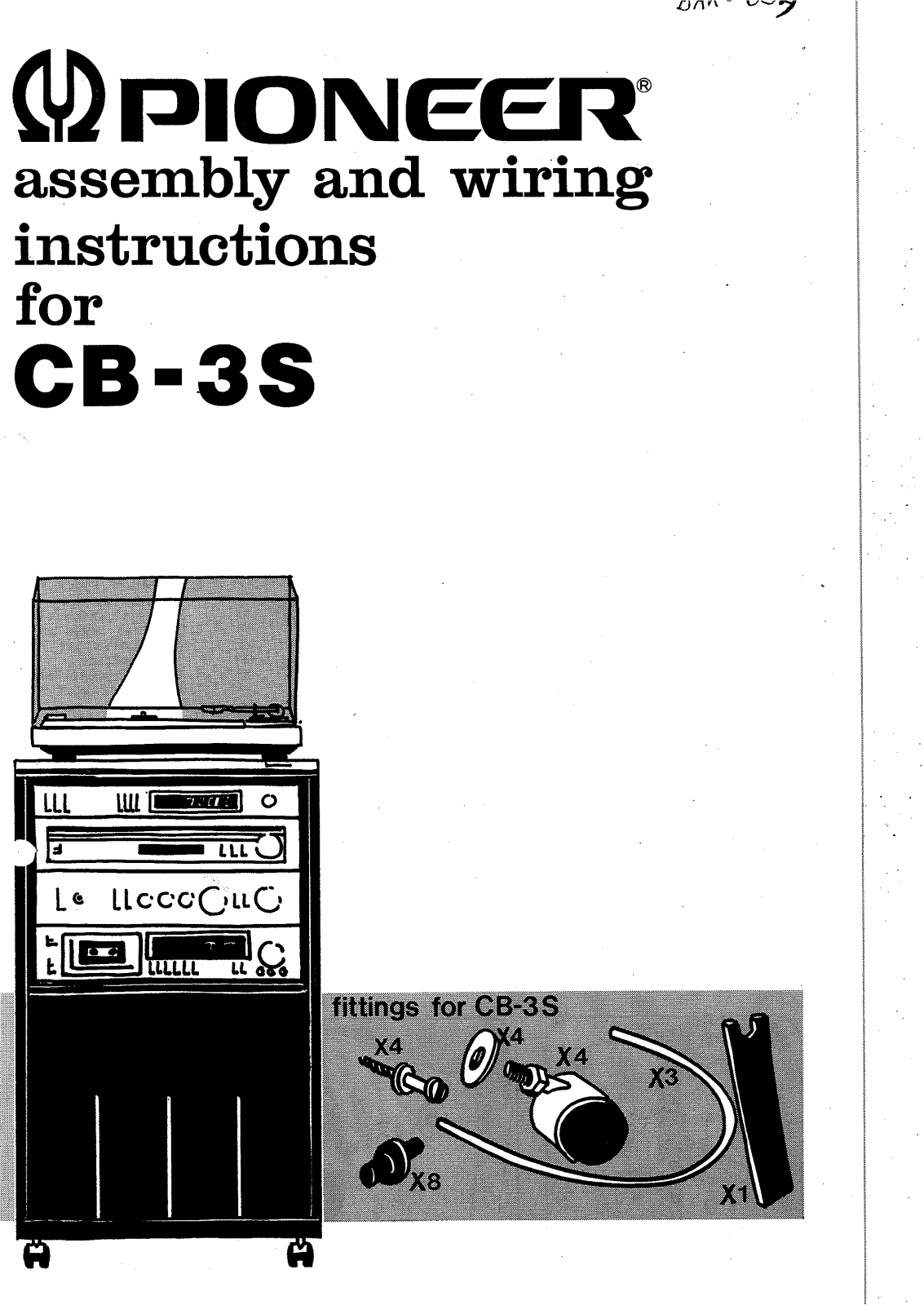 Pioneer CB-3-S Owners manual