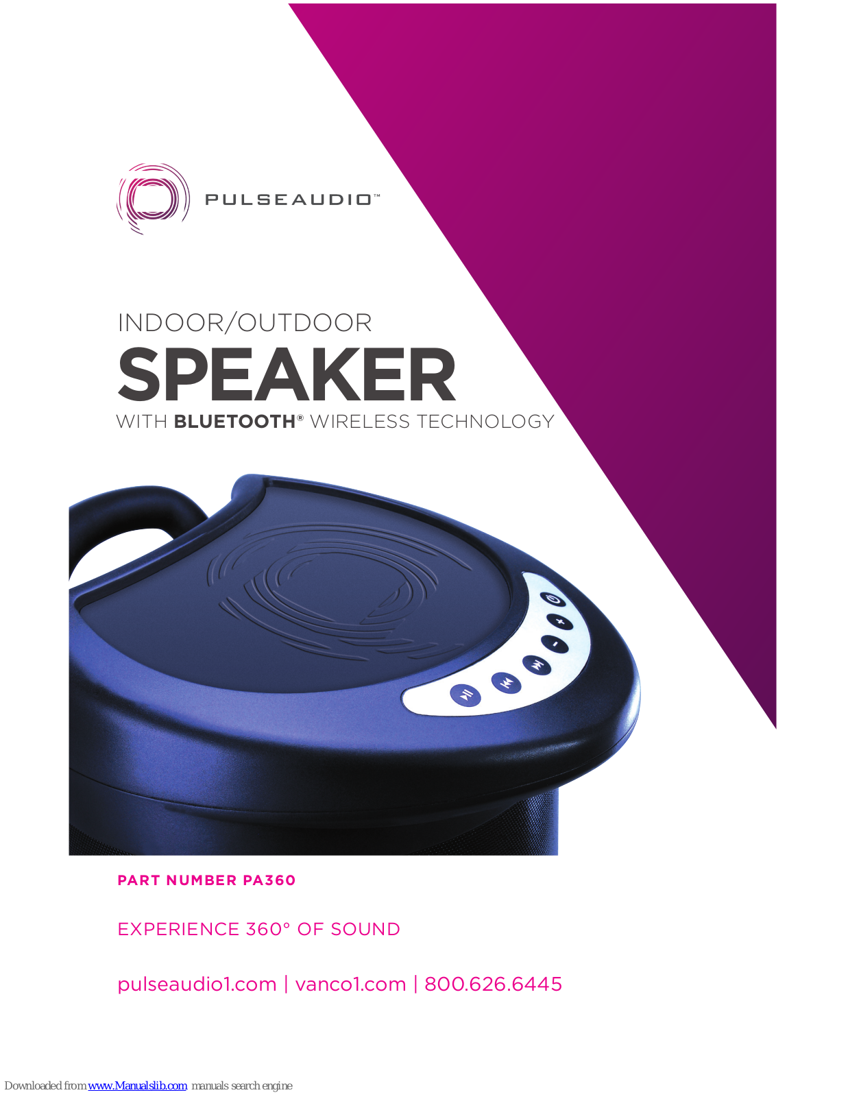 PulseAudio PA360 User Manual - ManualMachine.com
