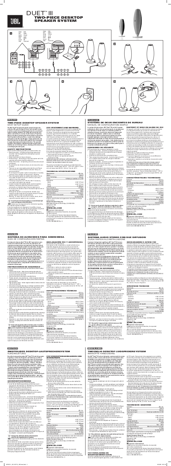 JBL DUET III User Manual