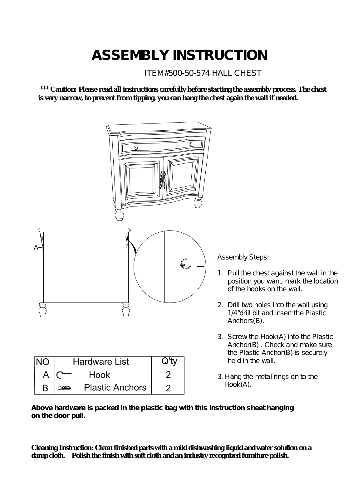 Hooker 500-50-574 Assembly Instructions - ManualMachine.com