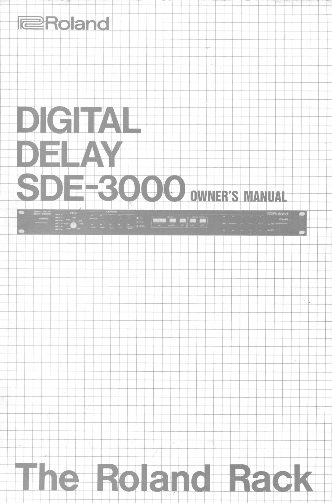 Roland SDE-3000 Owner’s Manual