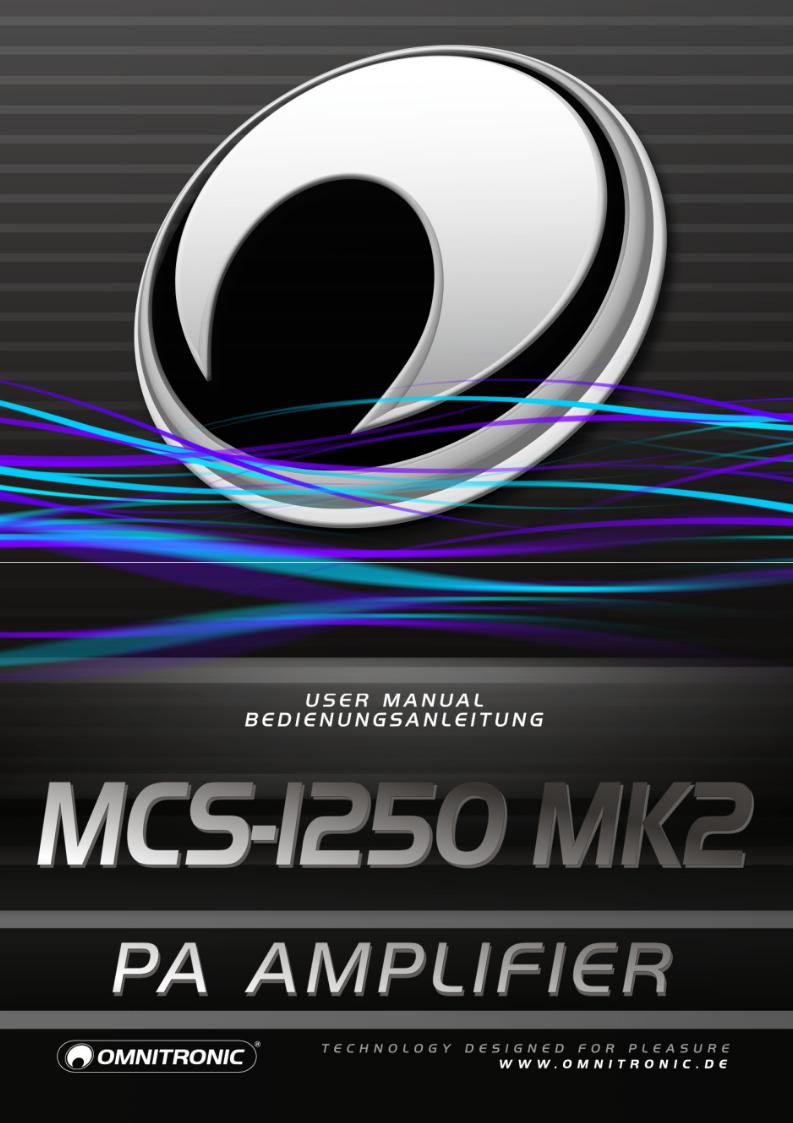 Omnitronic MCS-1250 MK2 User guide