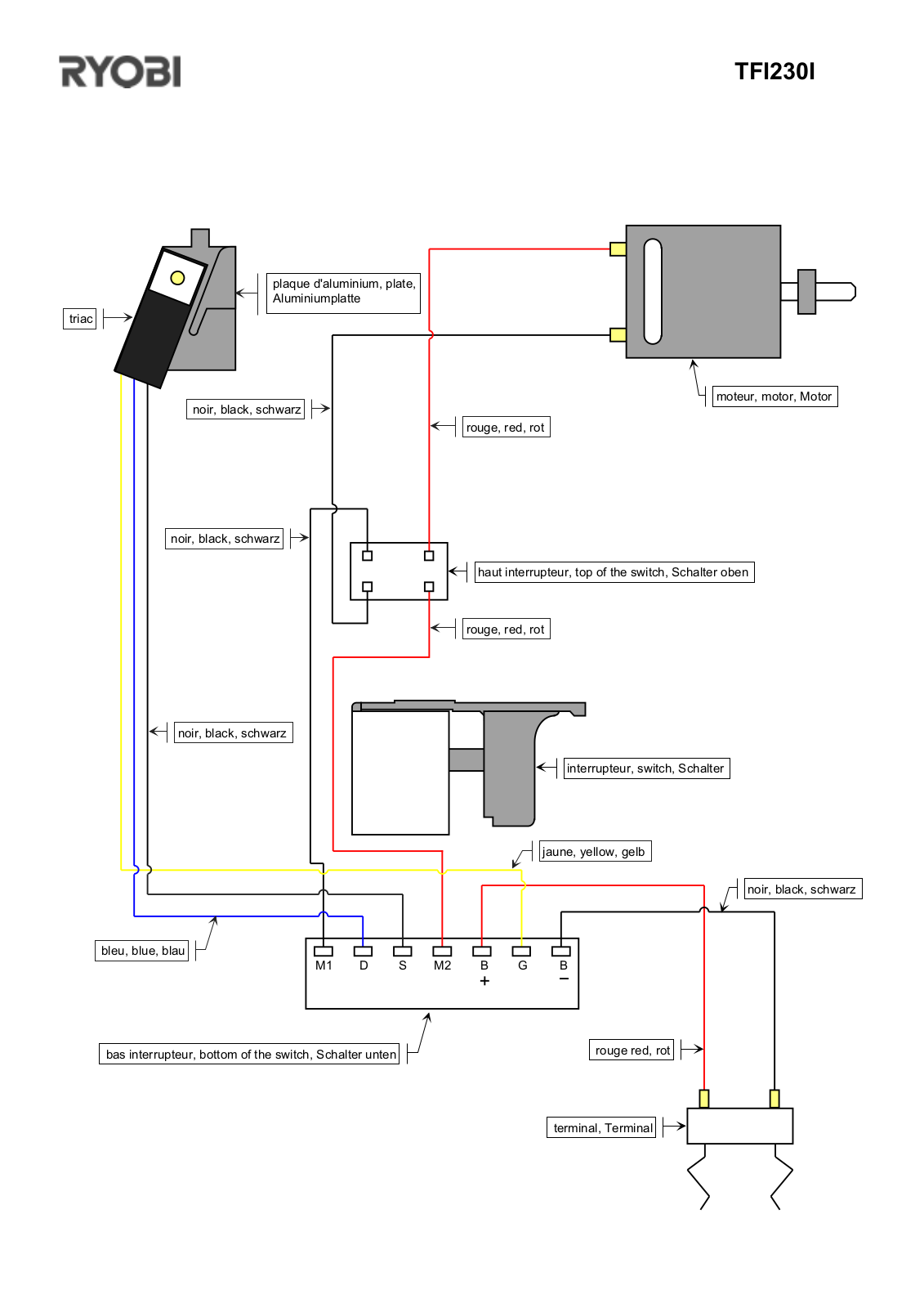 Ryobi TFI230I User Manual