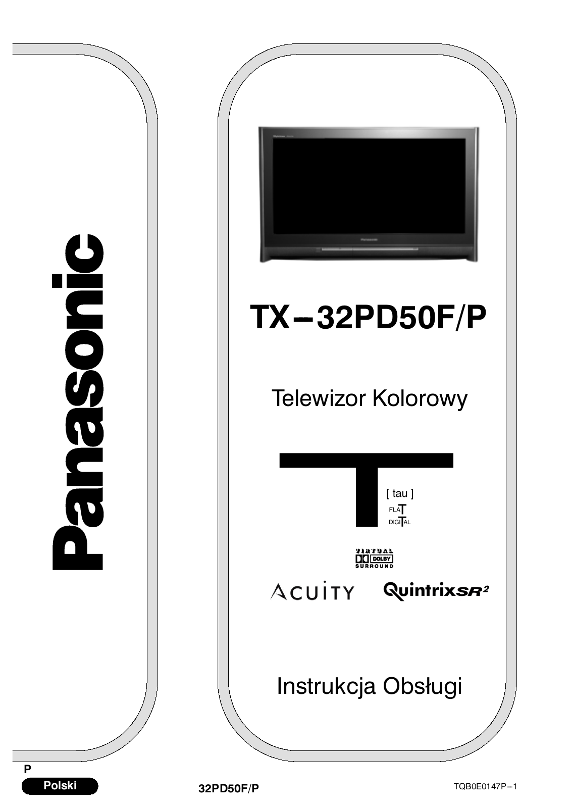 PANASONIC TX-32PD50FP User Manual