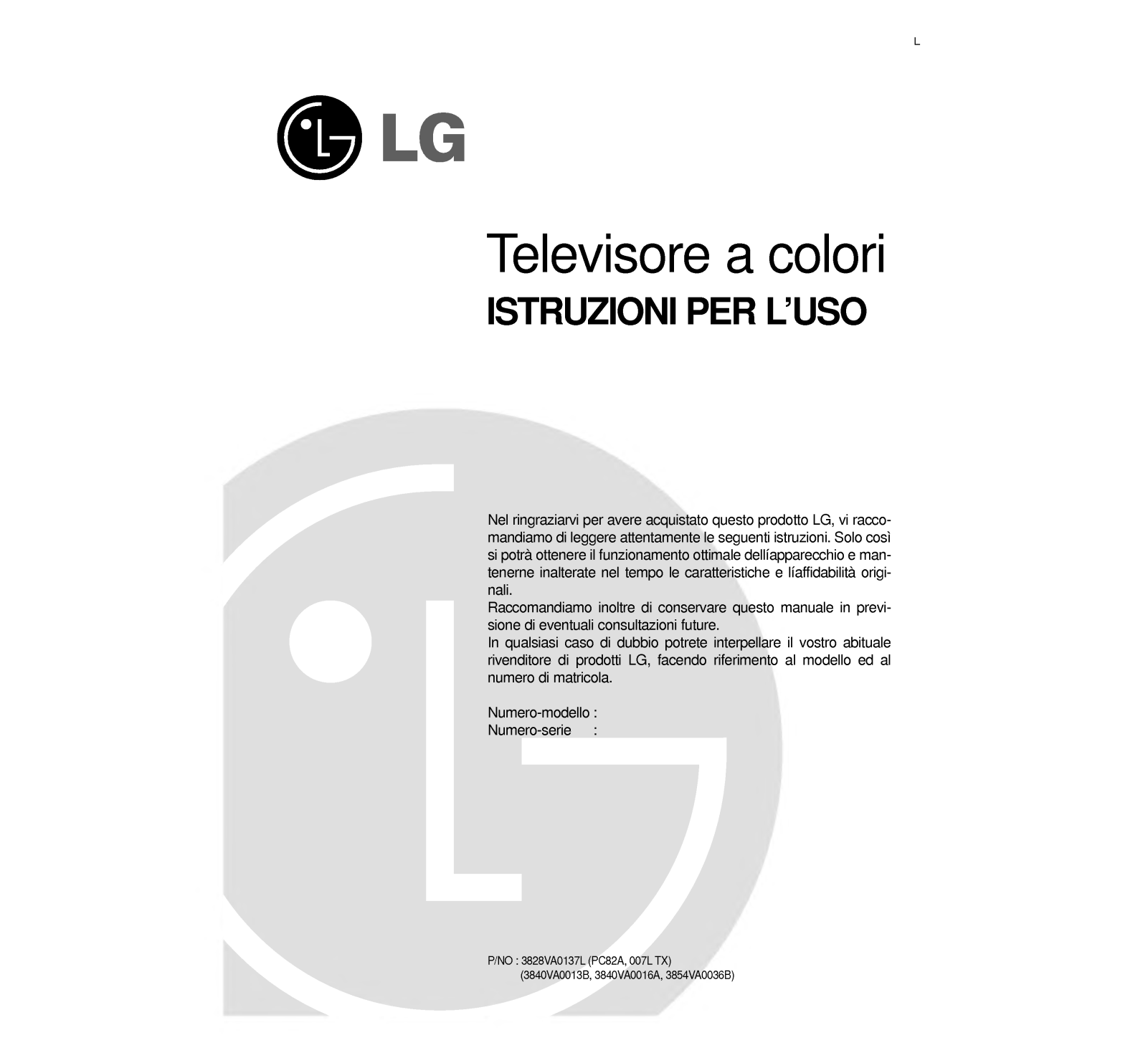 Lg WF-32A22DI User Manual