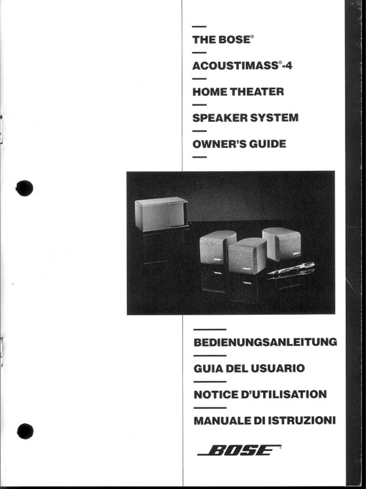 Bose Acoustimass 4 Owner Manual