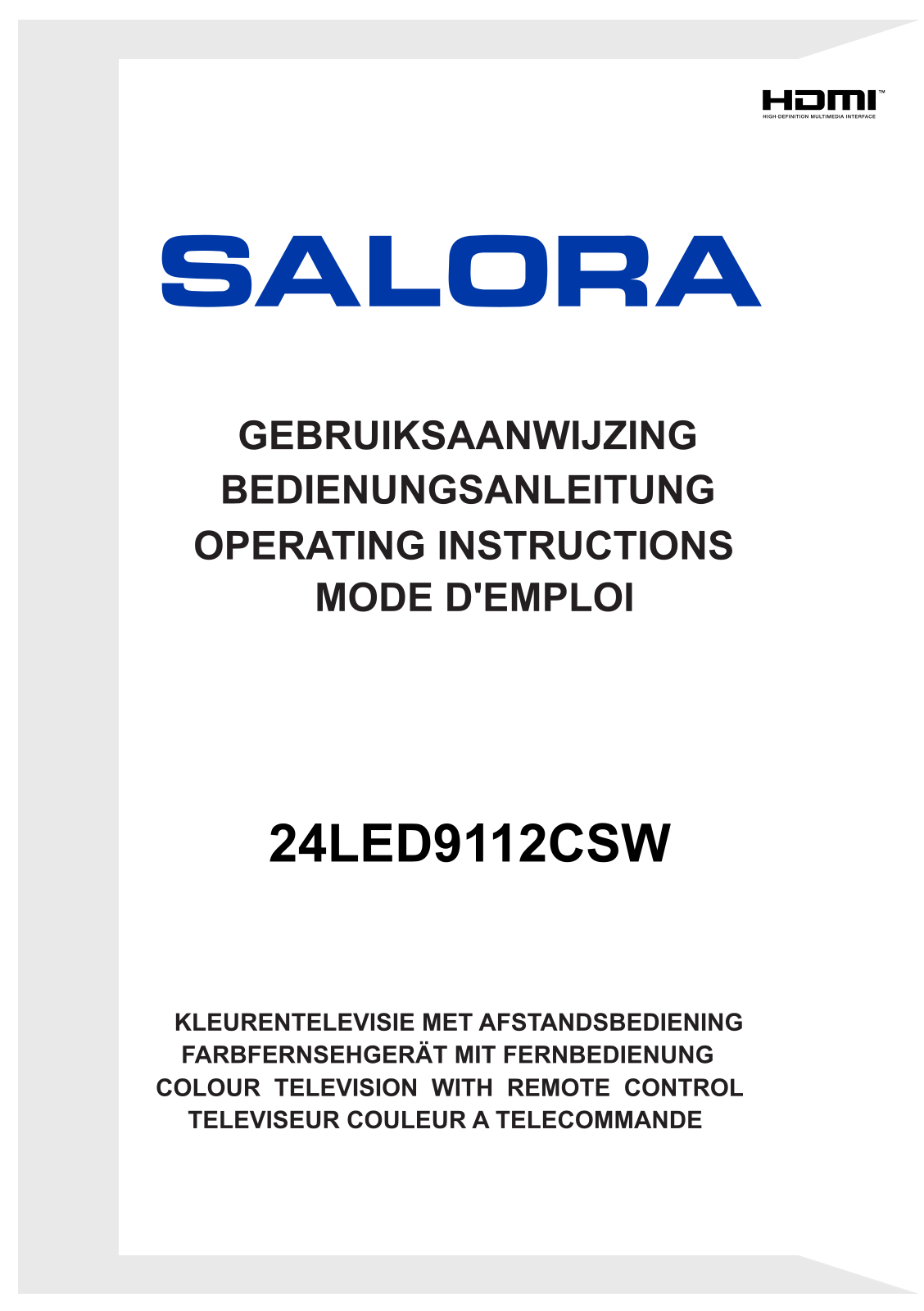 Salora 24LED9112CSW User Manual