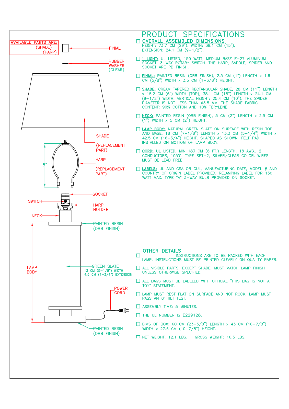 Loon Peak W004927641 Specification - ManualMachine.com