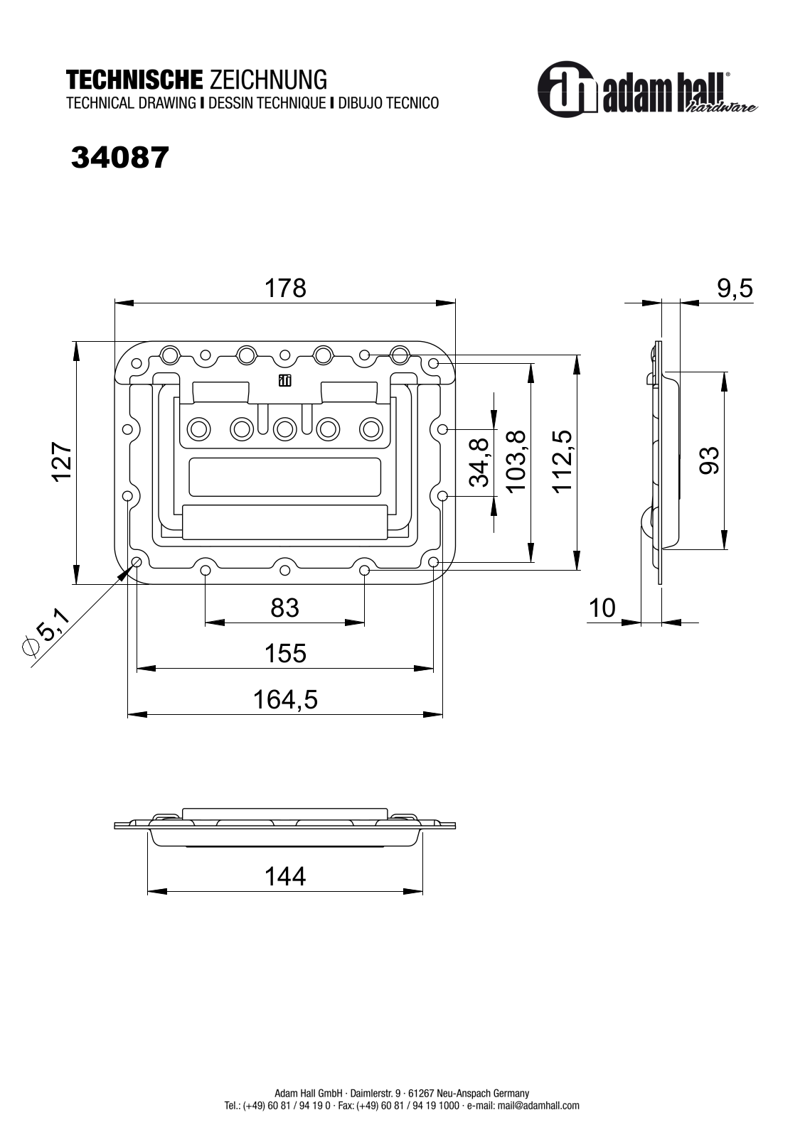 Adam Hall 34087 User guide - ManualMachine.com