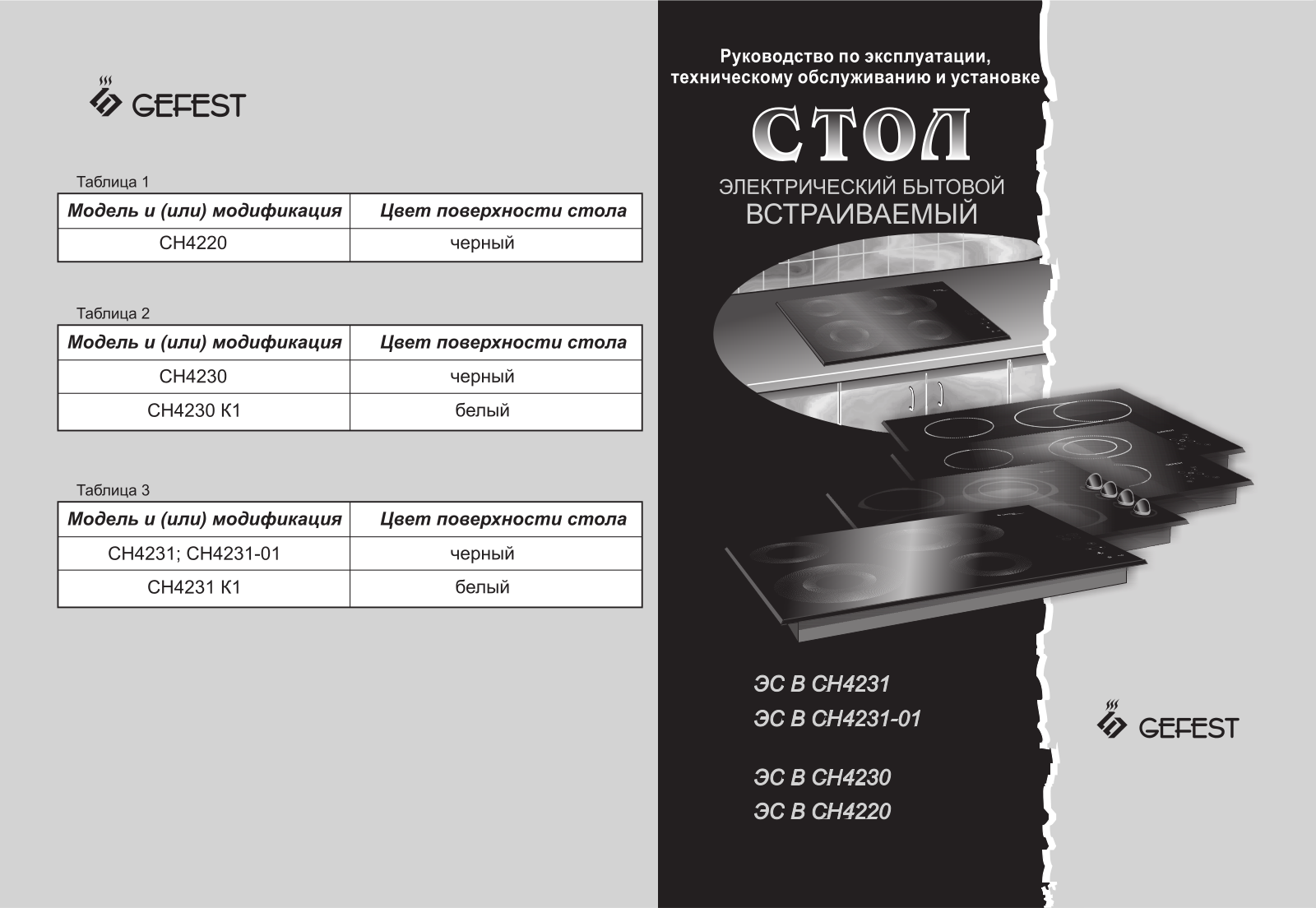 Gefest SN 4220, SN 4231 User manual