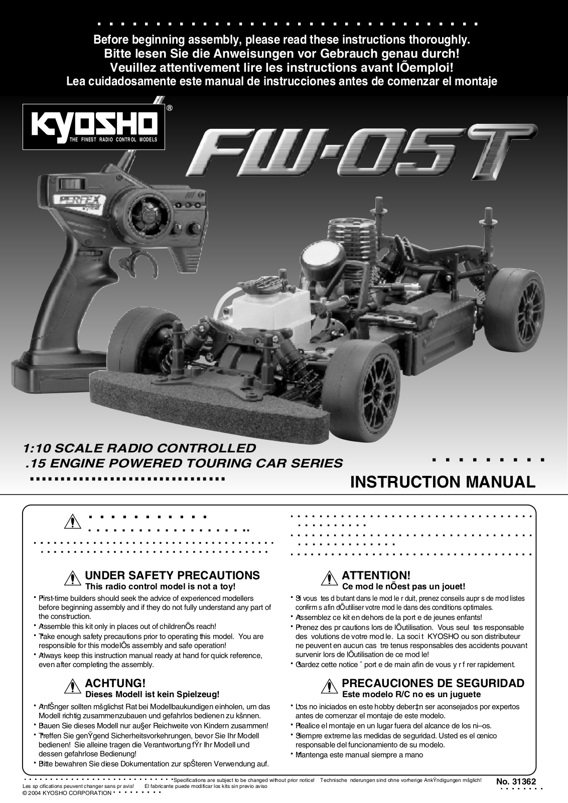 KYOSHO FW-05 T User Manual