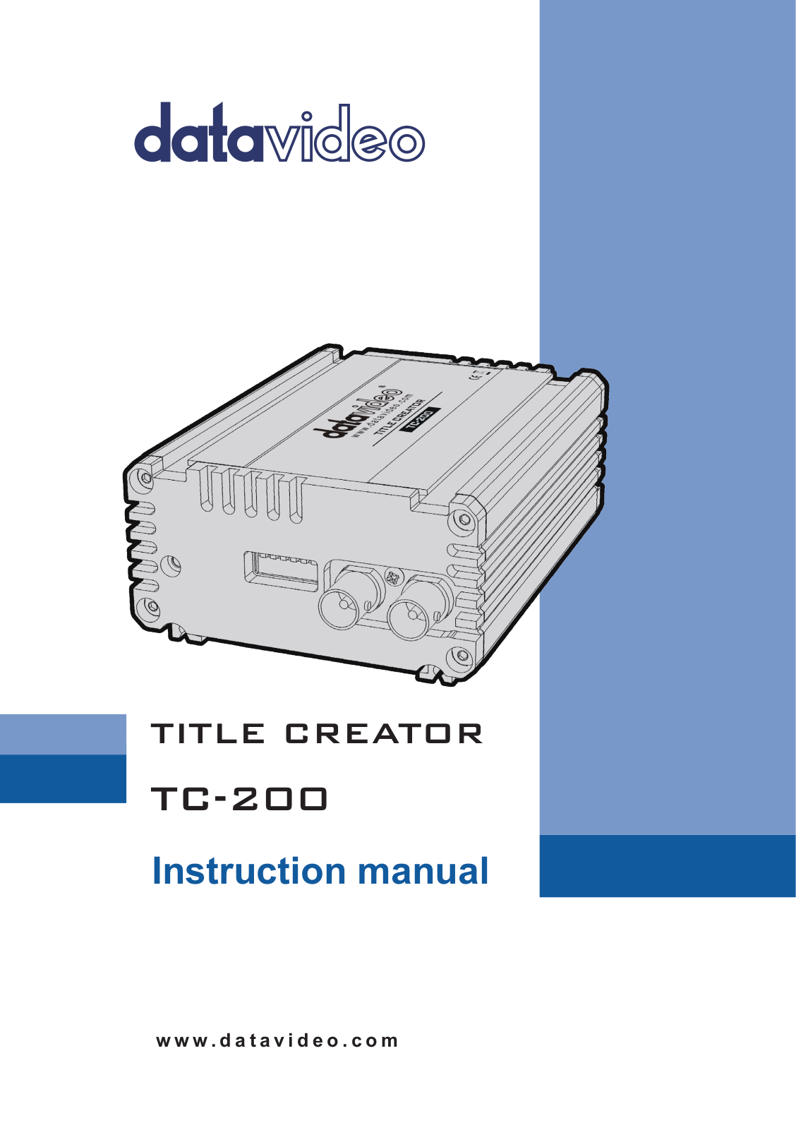 Datavideo CG-300TC-KIT Users Manual