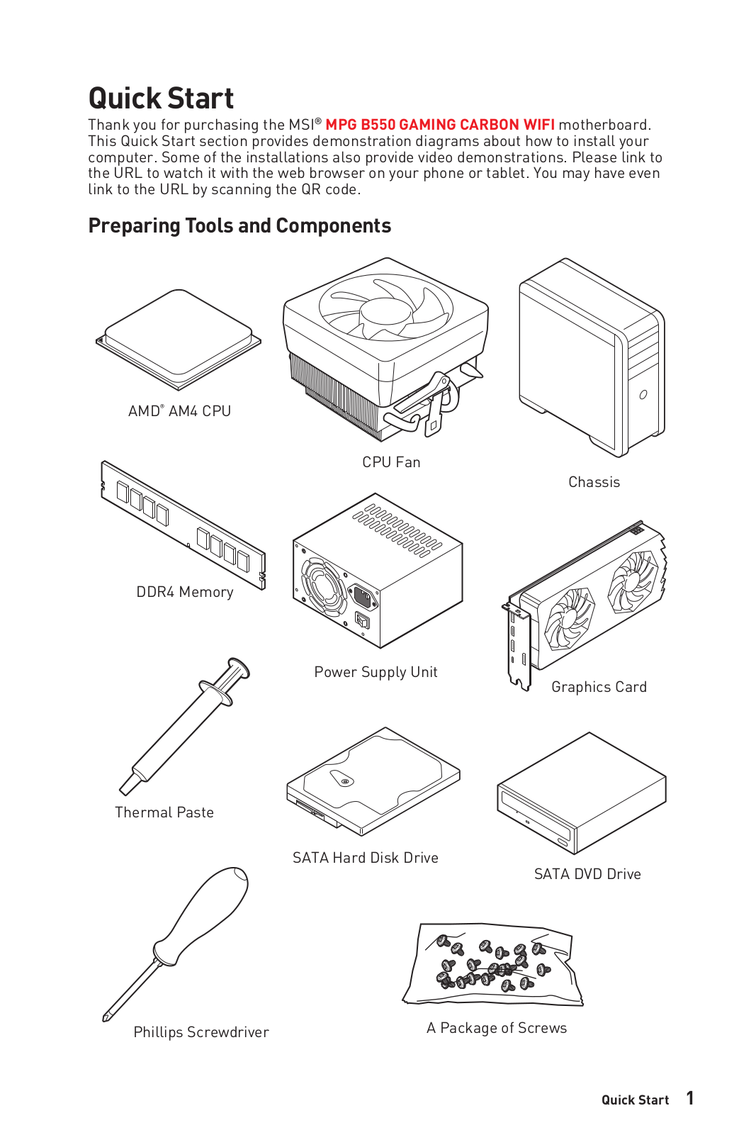 MSI MPG B550 Gaming carbon WIFI User Manual