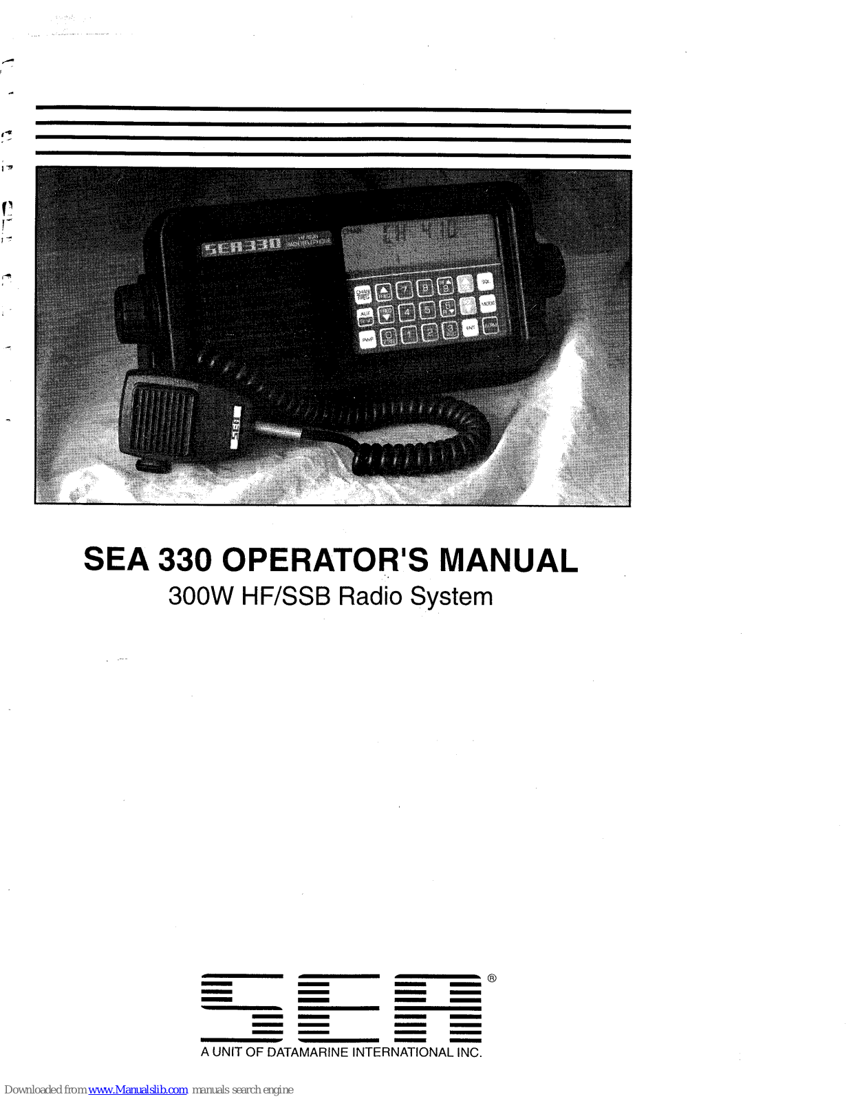 SEA 330 Operator's Manual