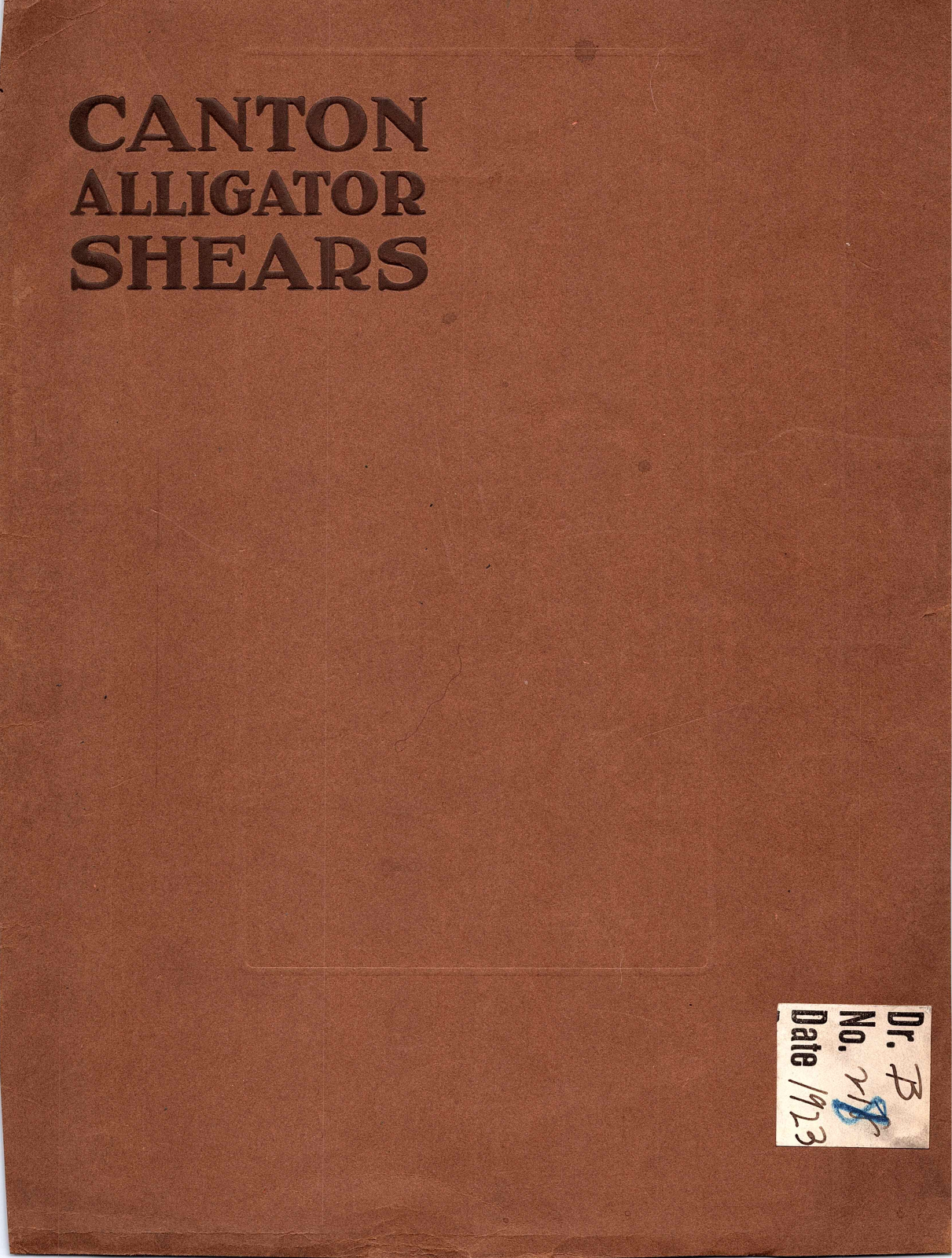 Canton Foundry & Machine Canton Alligator Shears Shear - ManualMachine.com